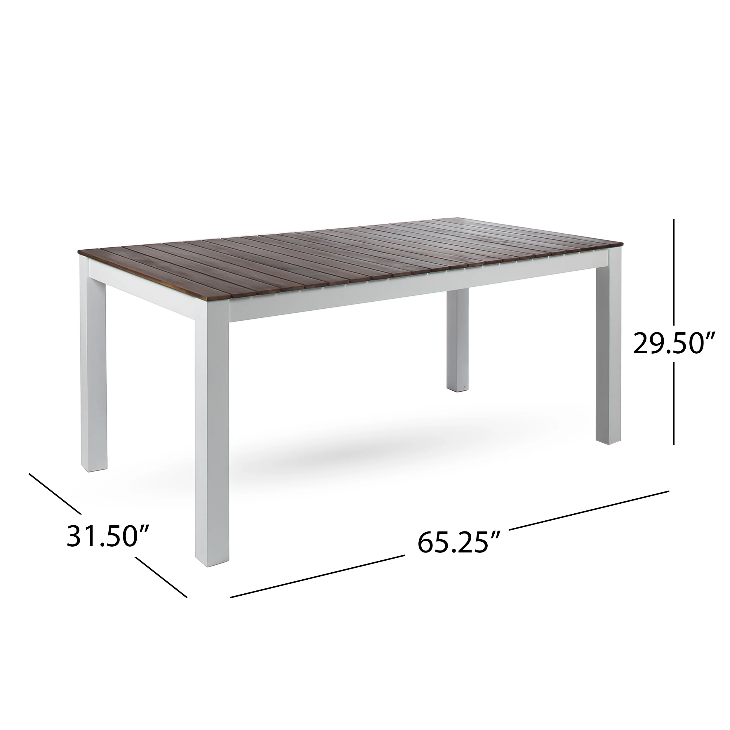 Rodanthe Outdoor Dark Brown Finished Acacia Wood Dining Table - furnishings