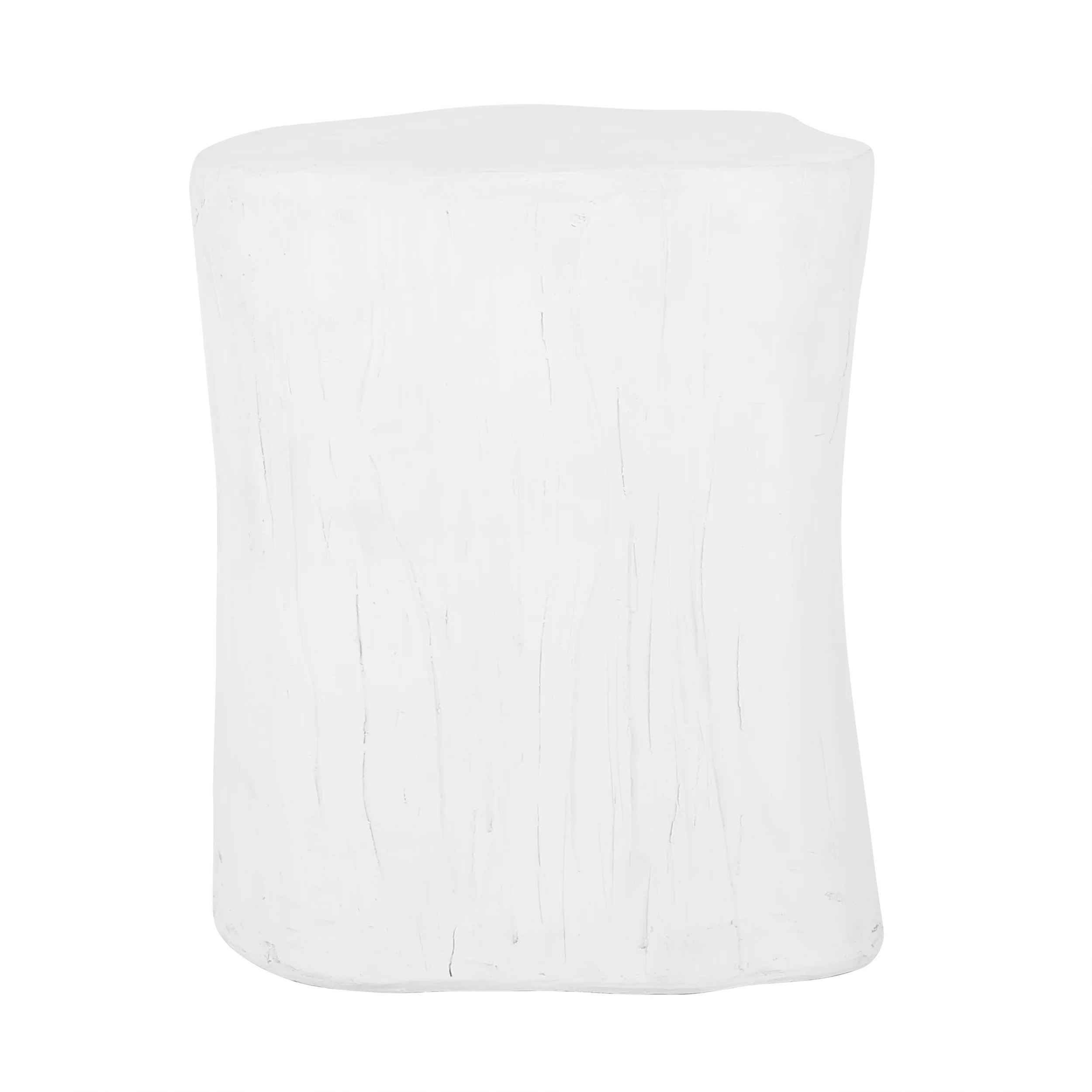 Boniare Outdoor Lightweight Concrete Side Table, Antique White - furnishings
