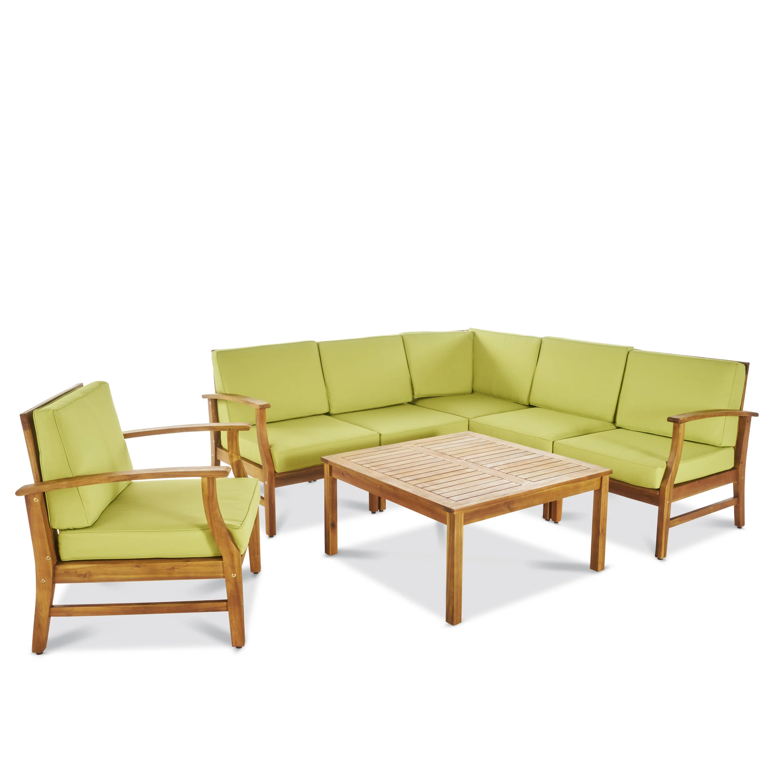 Capri 6-Seater Outdoor Wooden Sectional - furnishings