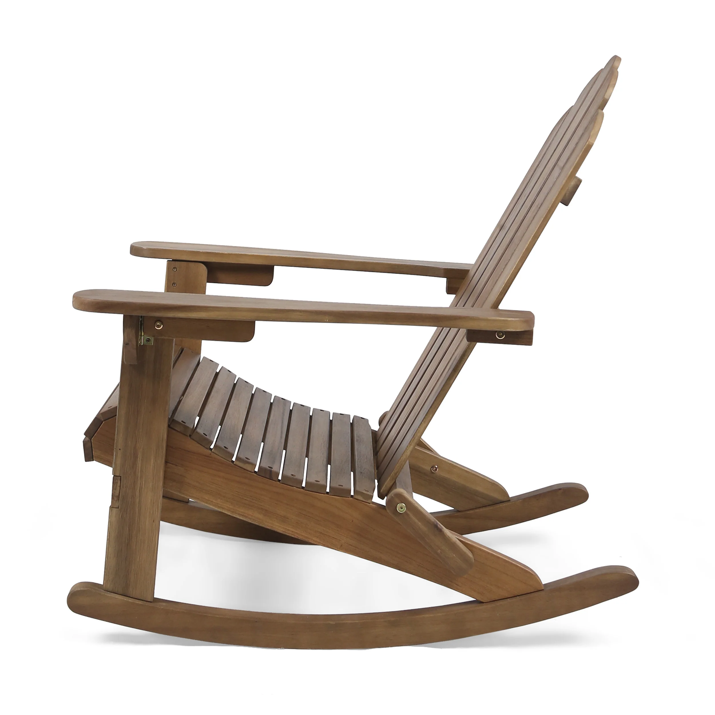 Cara Outdoor Adirondack Acacia Wood Rocking Chair - furnishings