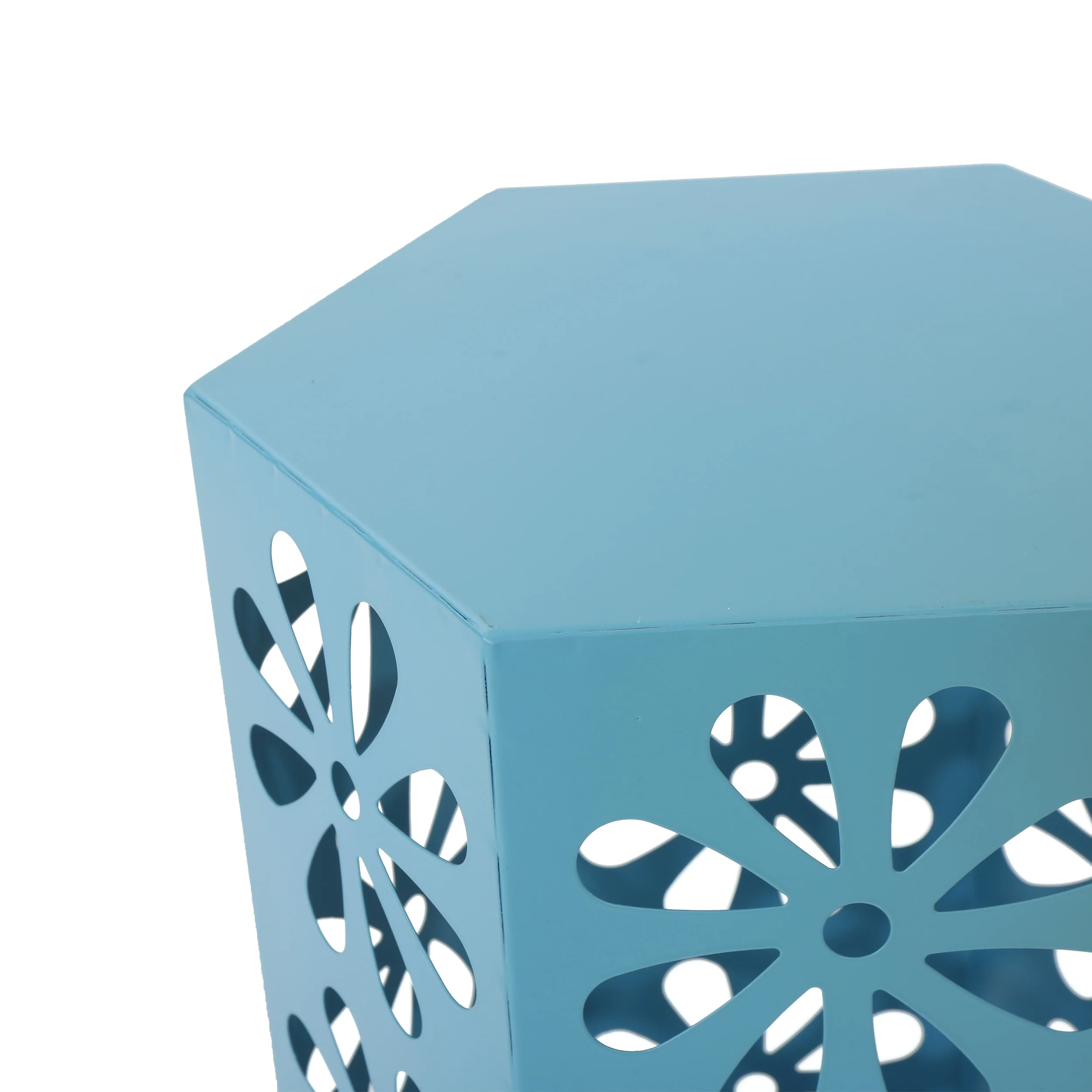 Danbury Outdoor 14 Inch Iron Floral Side Table - furnishings