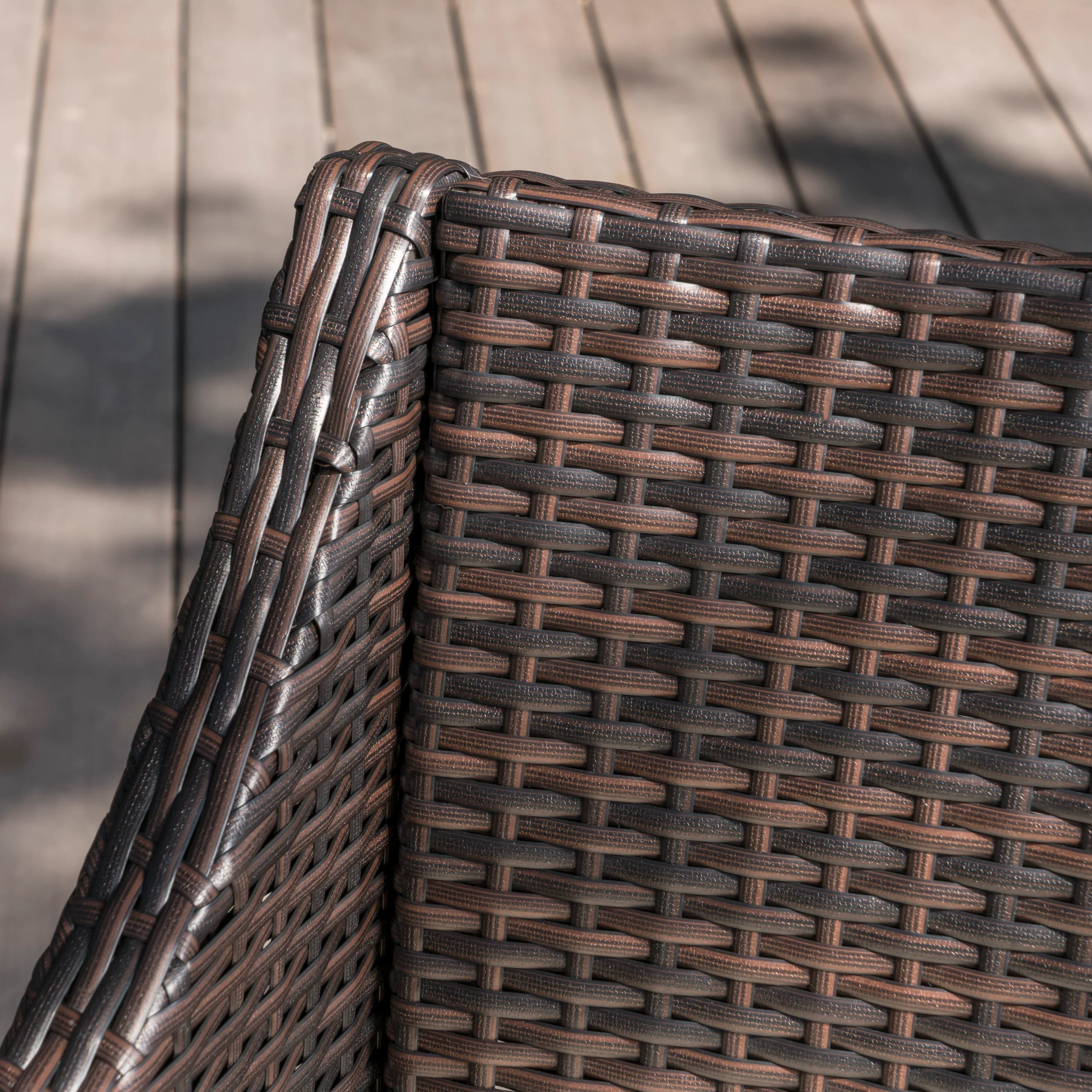 Antioch Outdoor Wicker Dining Chairs with Water Resistant Cushions (Set of 2) - furnishings