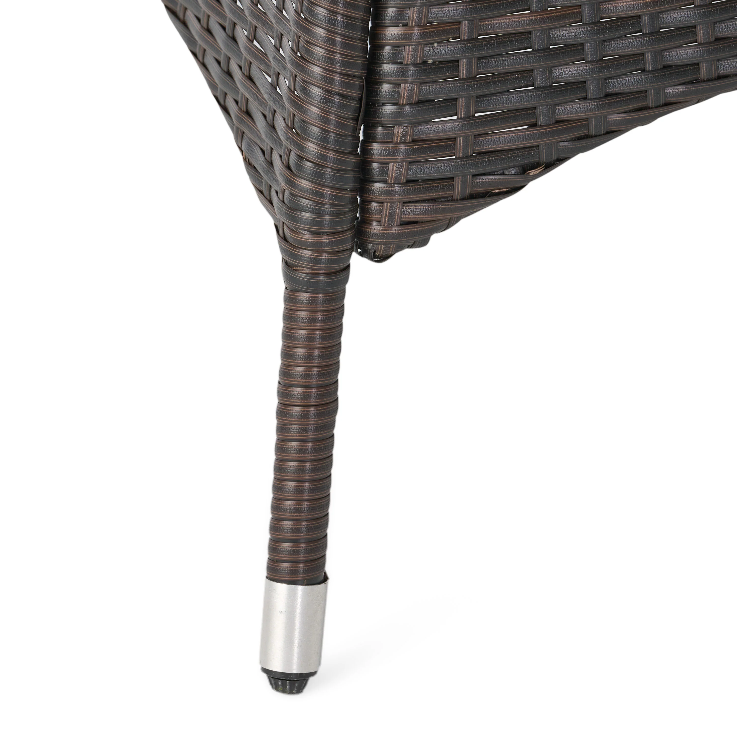 Kanza Outdoor Brown Wicker Round Dining Table - furnishings