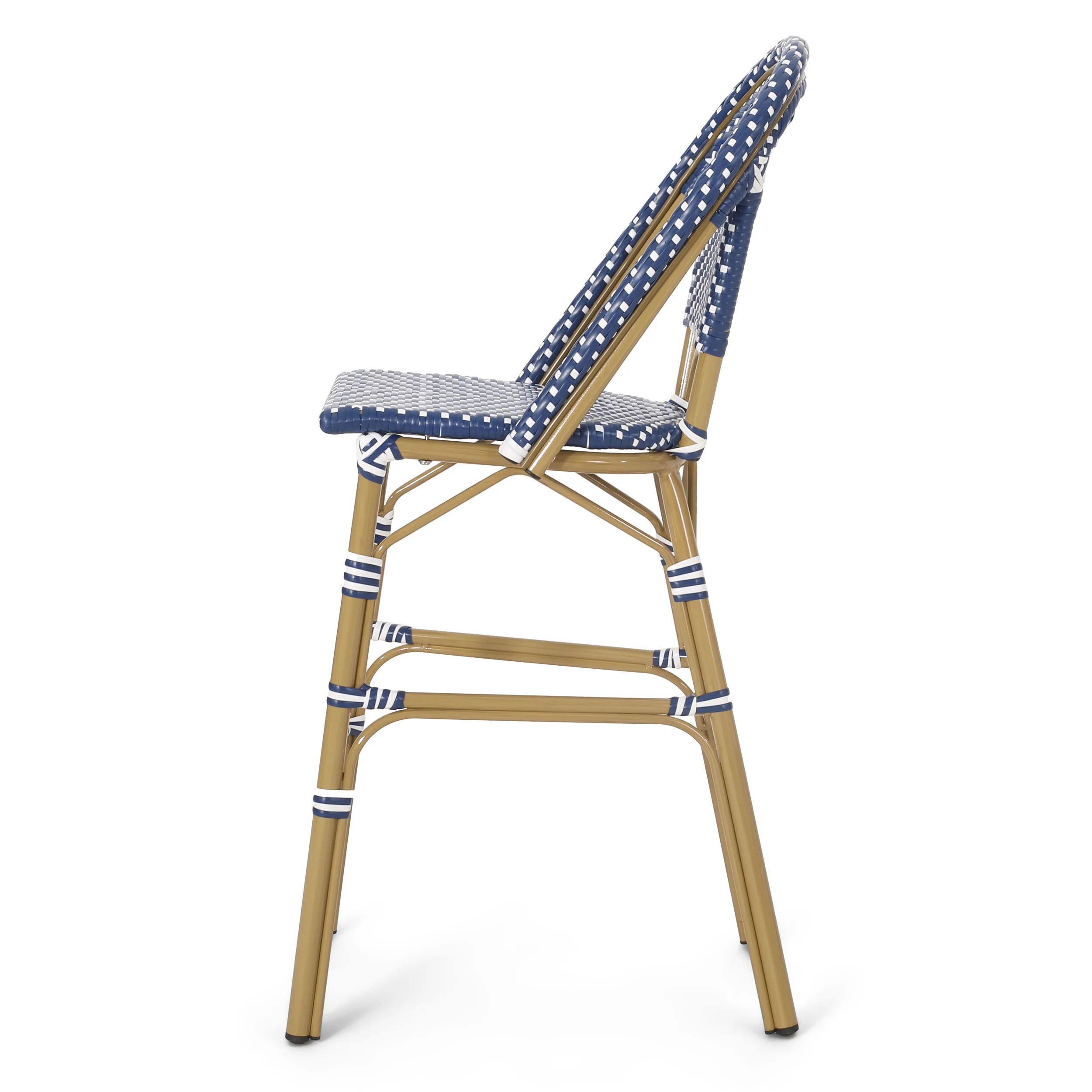 Grelton Outdoor Aluminum French Barstools, Set of 2 - furnishings