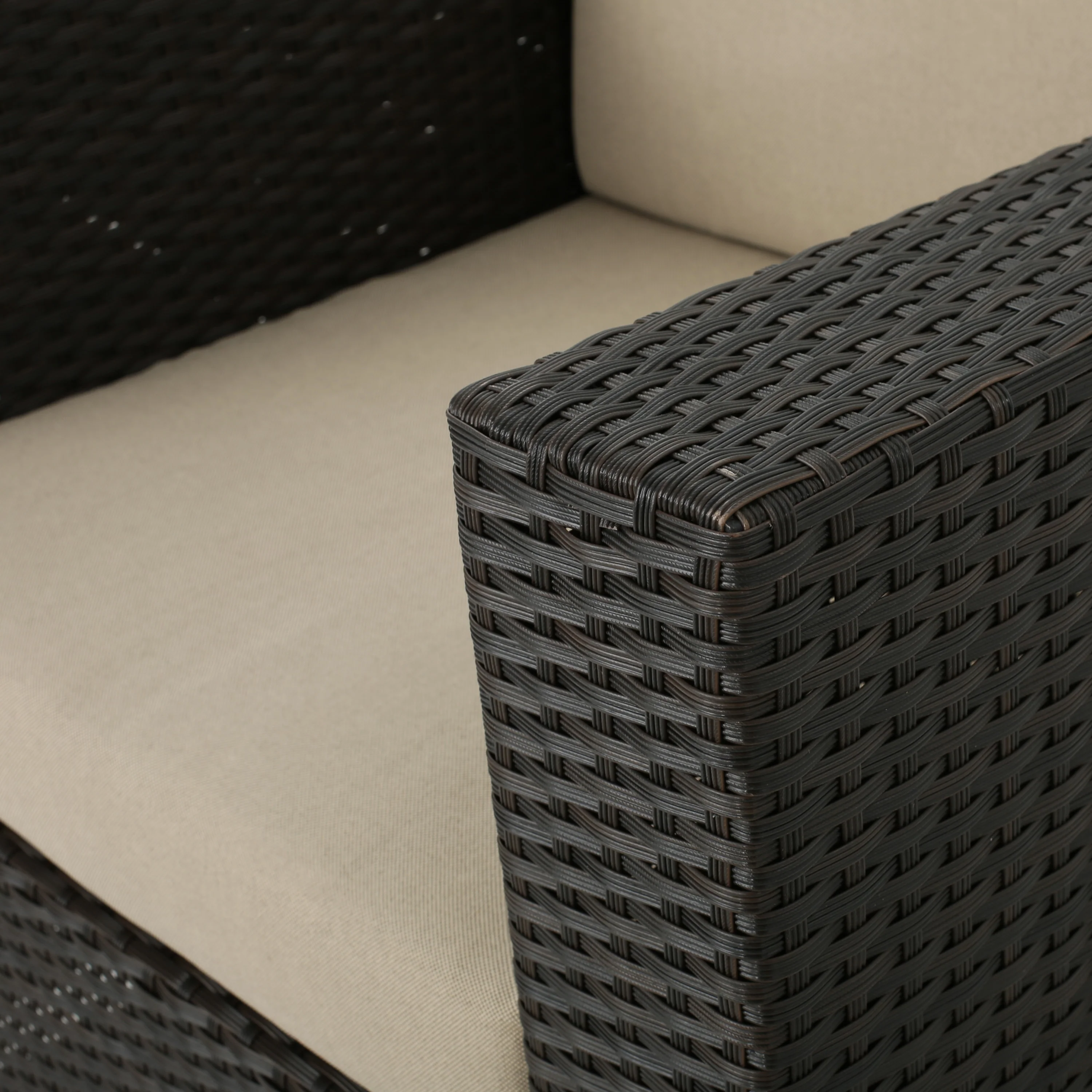 Venice Outdoor Wicker Swivel Club Chairs with Cushions, Set of 2 - furnishings