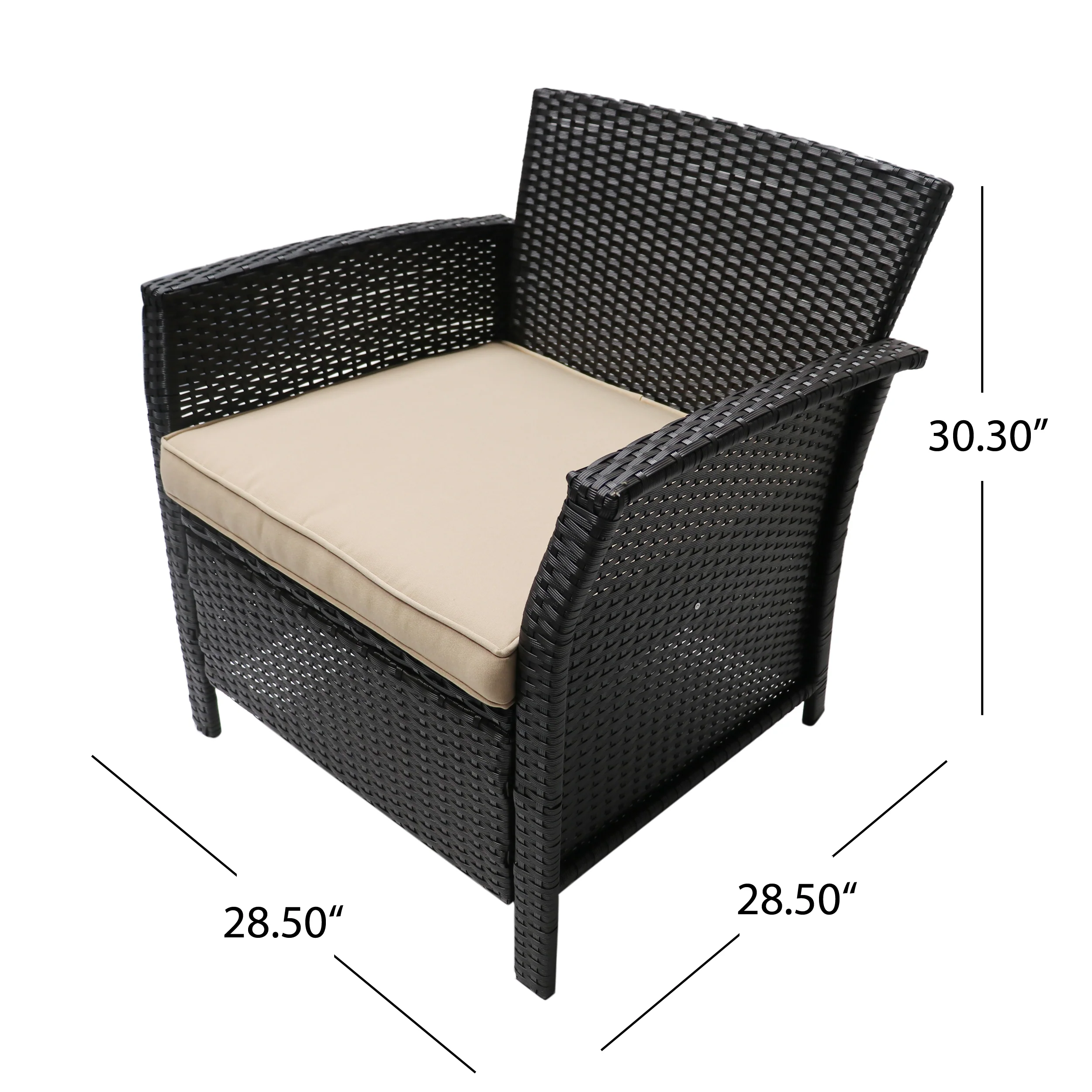 Laiah Outdoor 4 Seater Wicker Chat Set with Fire Pit - furnishings