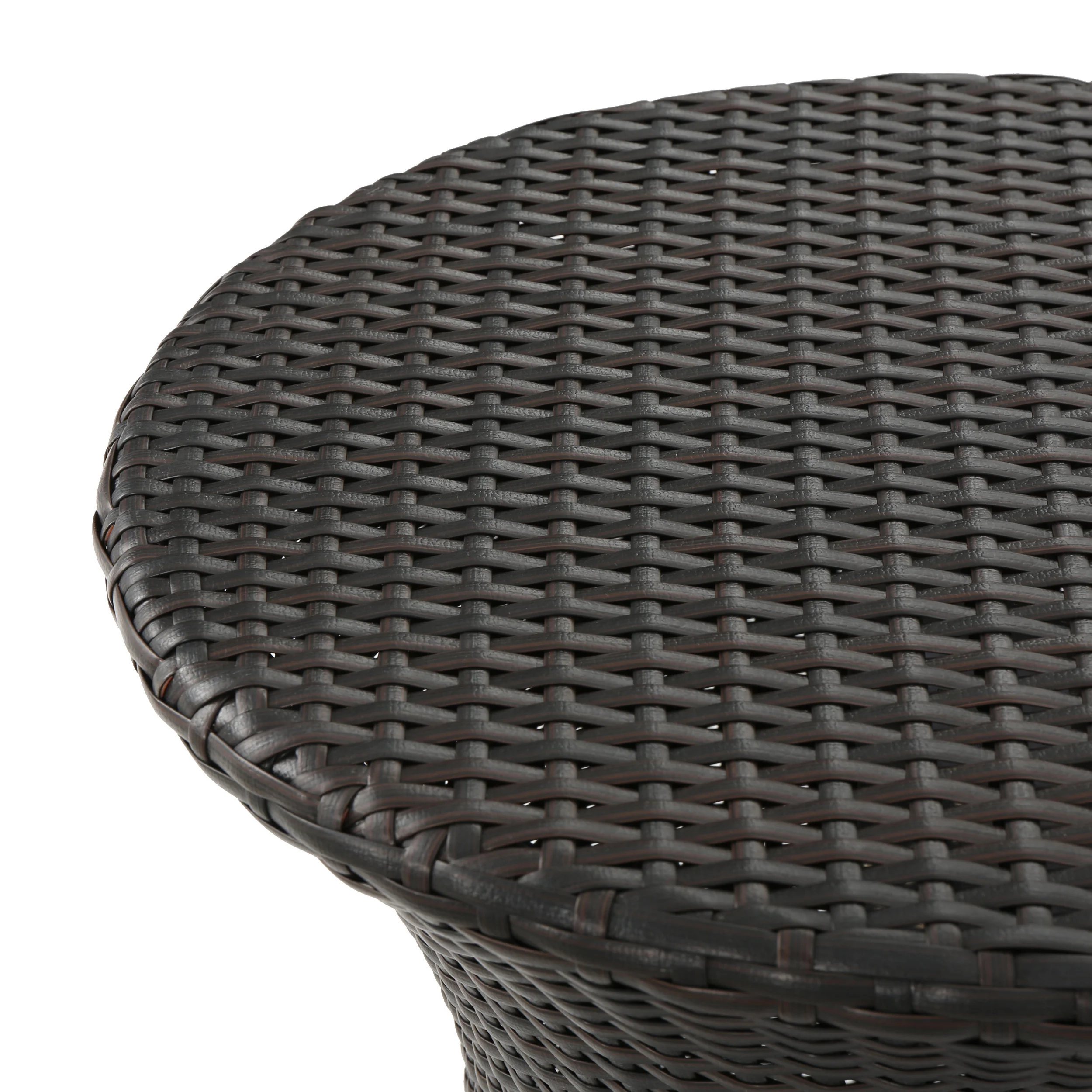 Capella Outdoor 3 Piece Multi-brown Wicker Stacking Chair Chat Set - furnishings