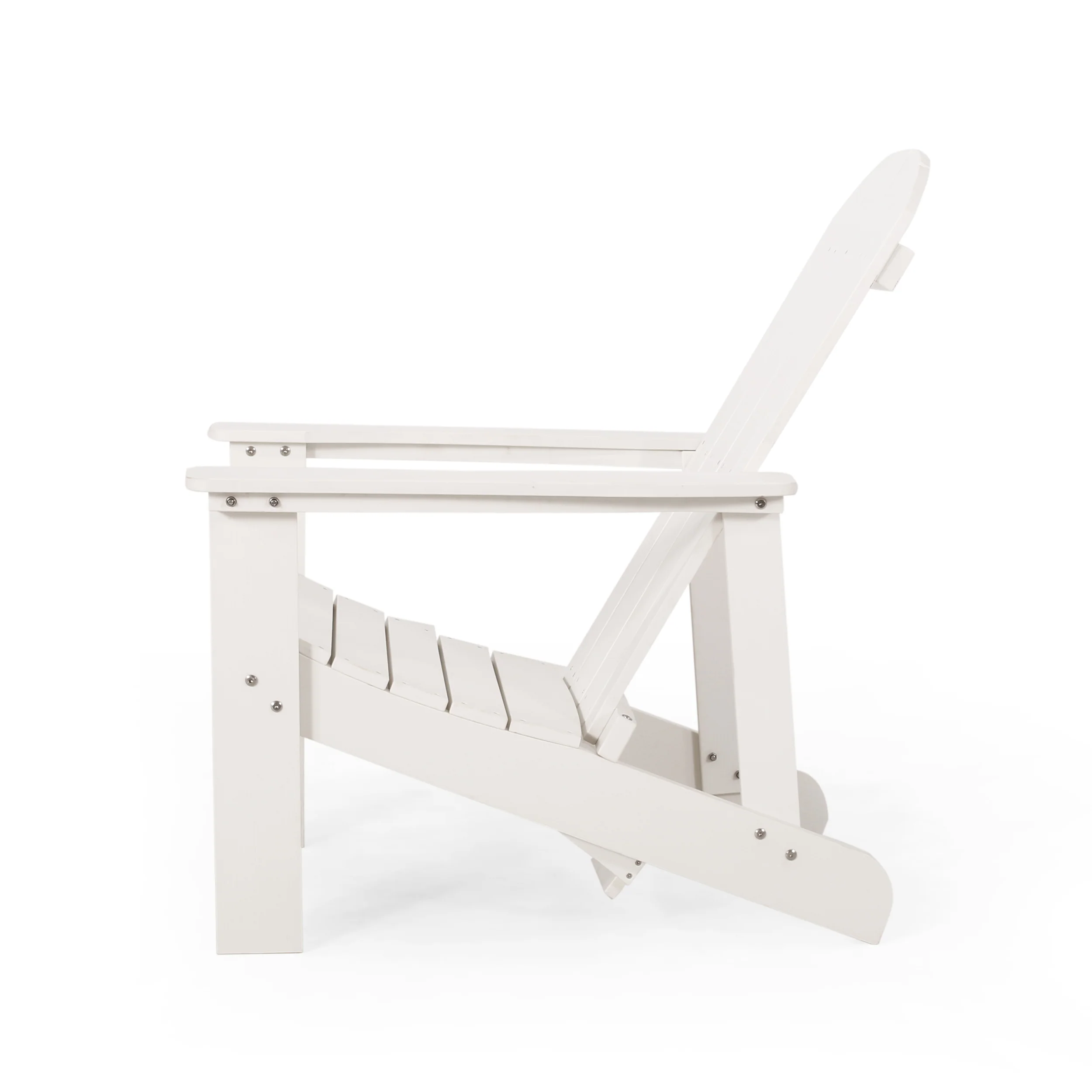 Ulises Outdoor Faux Wood Adirondack Chair with Retractable Ottoman - furnishings
