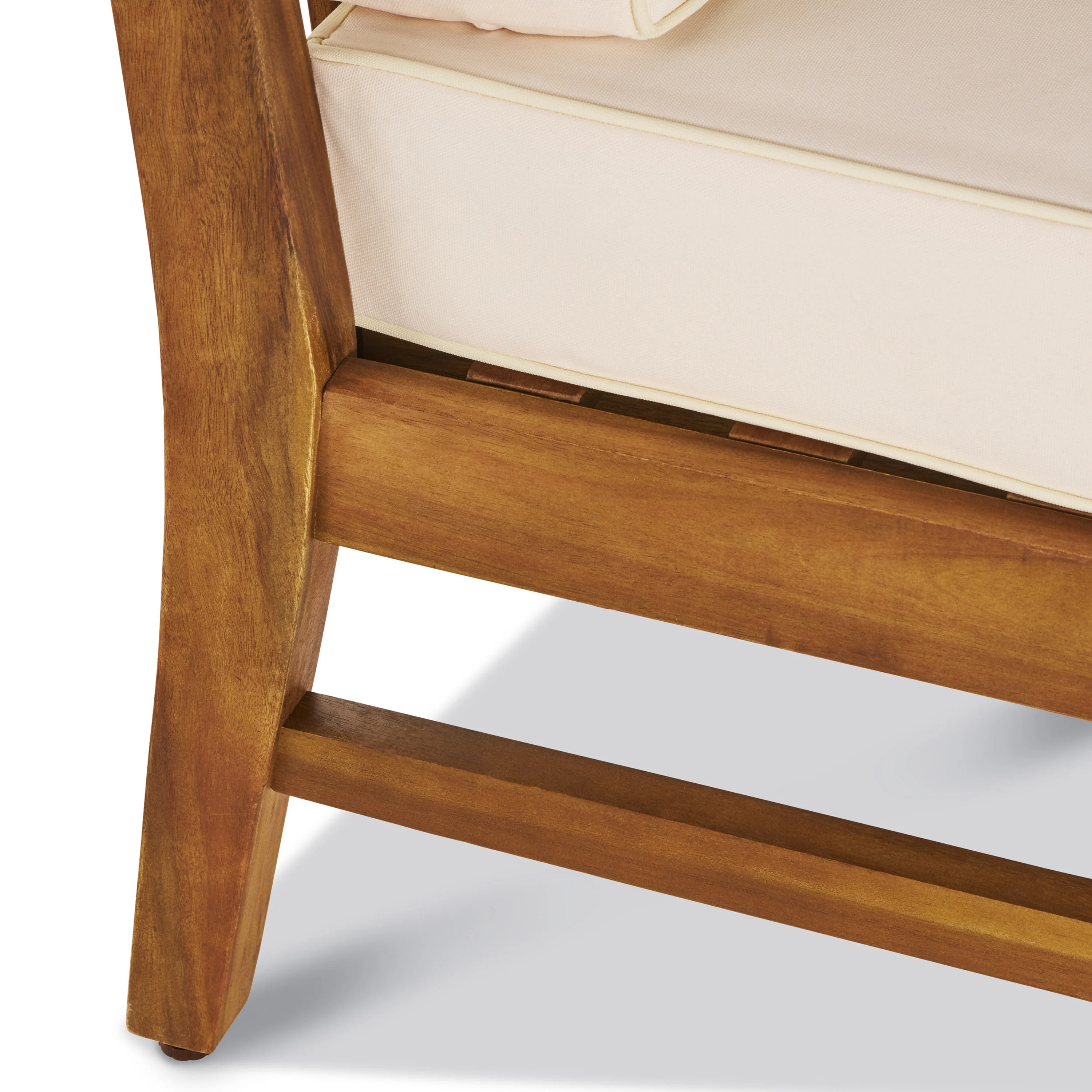 Scarlett Outdoor 8 Seat Teak Finished Acacia Wood Sectional Sofa and Table Set - furnishings