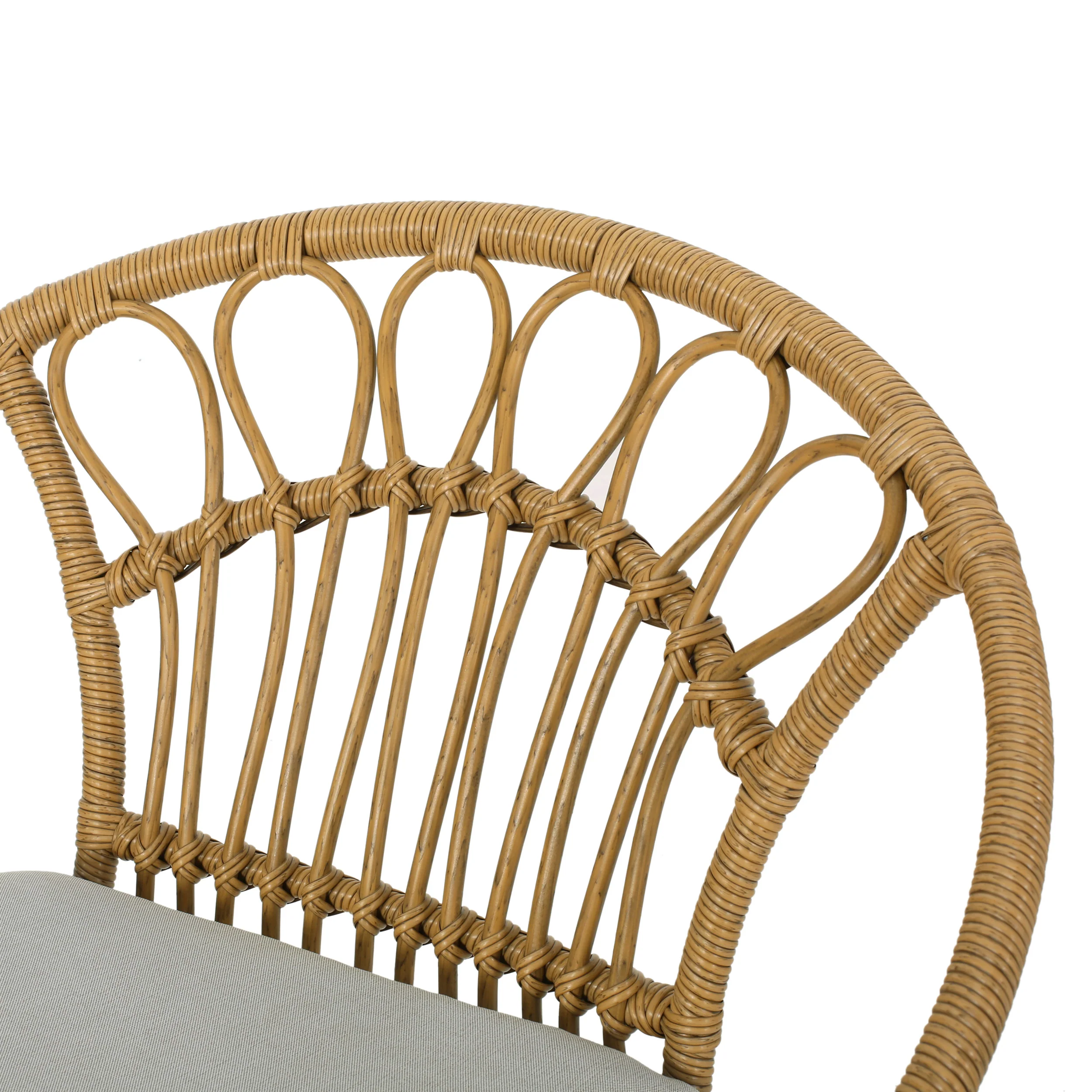 Kiante Outdoor 3 Piece Wicker Chat Set - furnishings