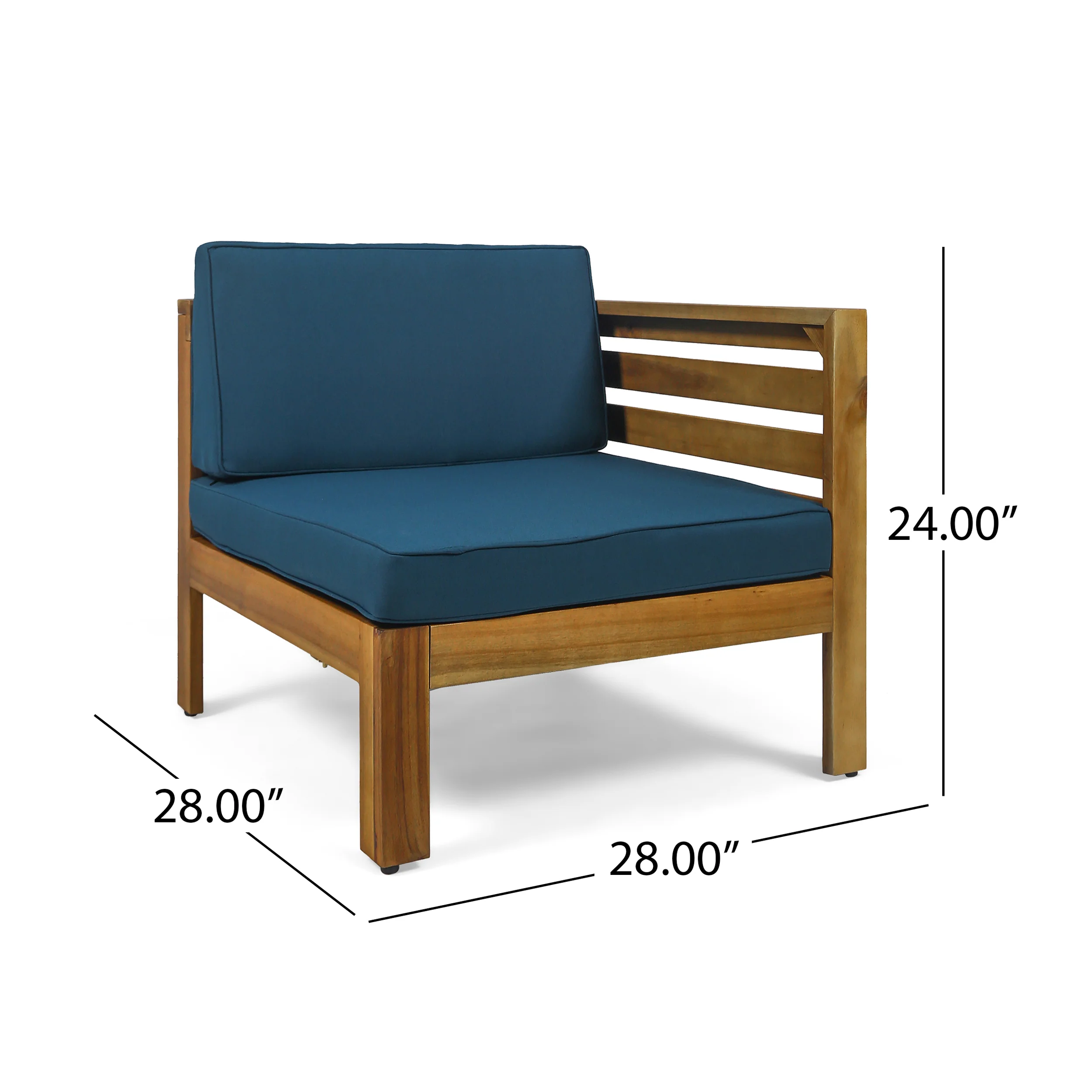 Canal Outdoor 5 Piece Acacia Wood Sofa Set - furnishings