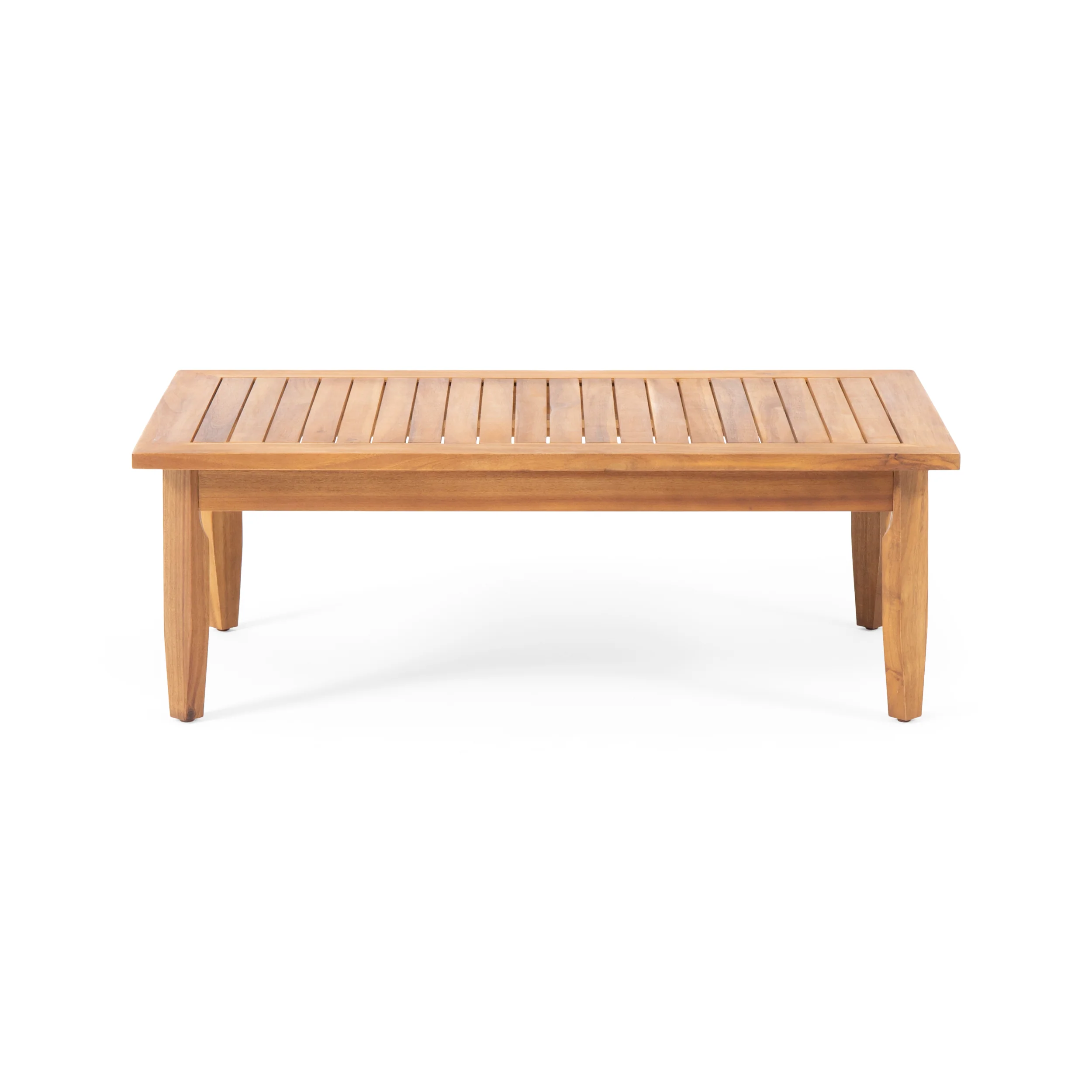 Bianca Outdoor Mid-Century Modern Acacia Wood 4 Seater Chat Set with Cushions - furnishings
