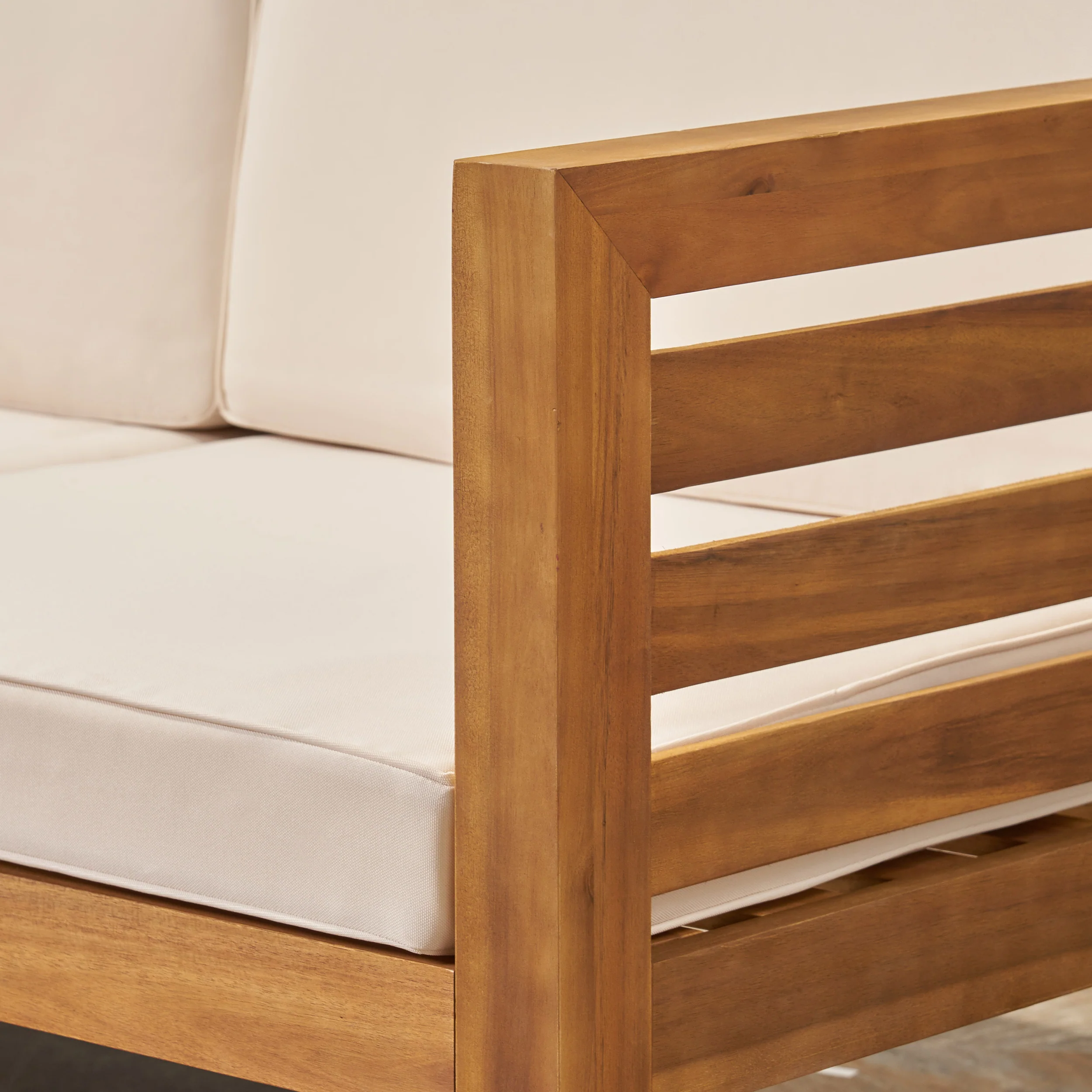 Canal Outdoor 5 Piece Acacia Wood Sofa Set - furnishings