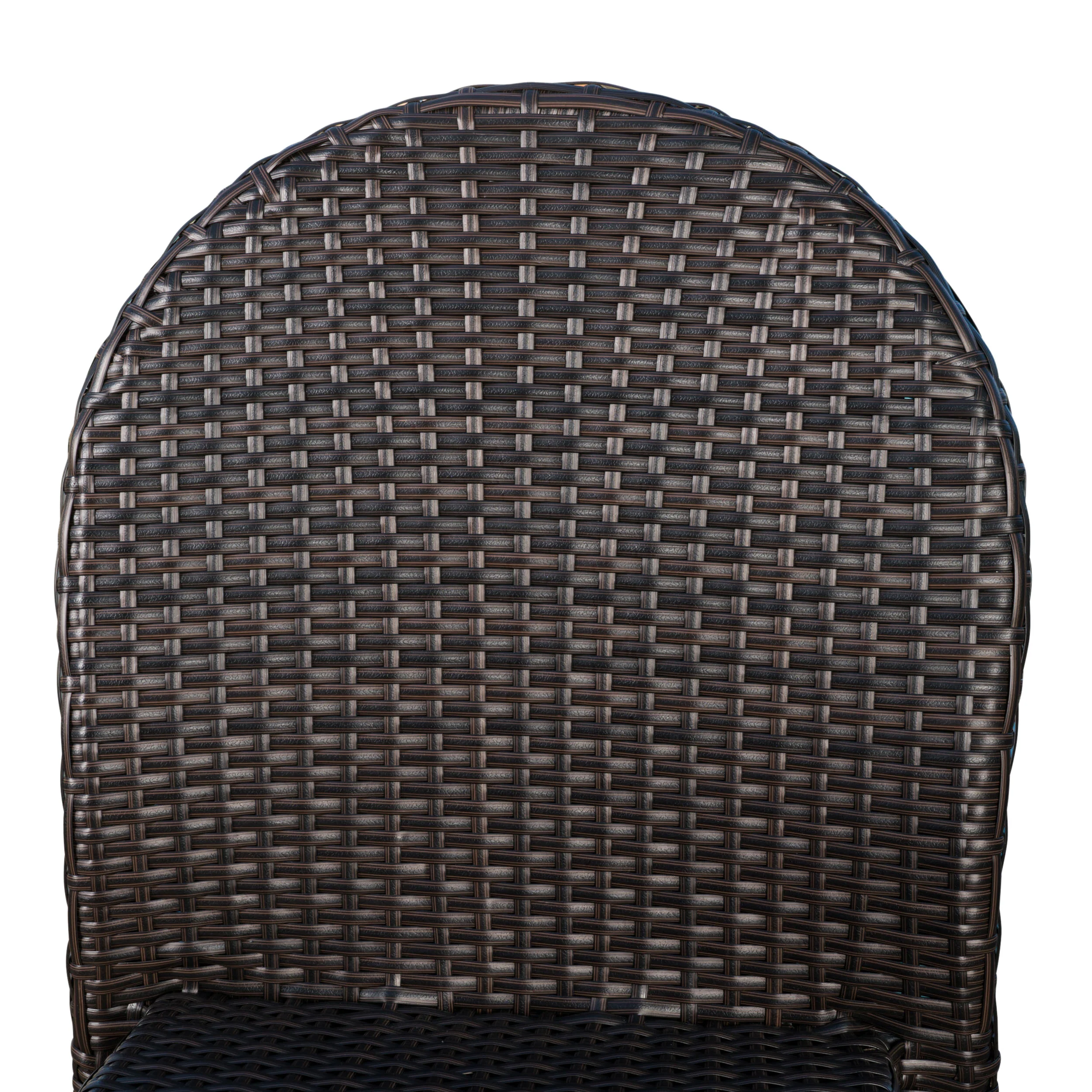 Ava Outdoor Aluminum Frame Wicker Stackable Dining Chairs - Set of 2 - furnishings