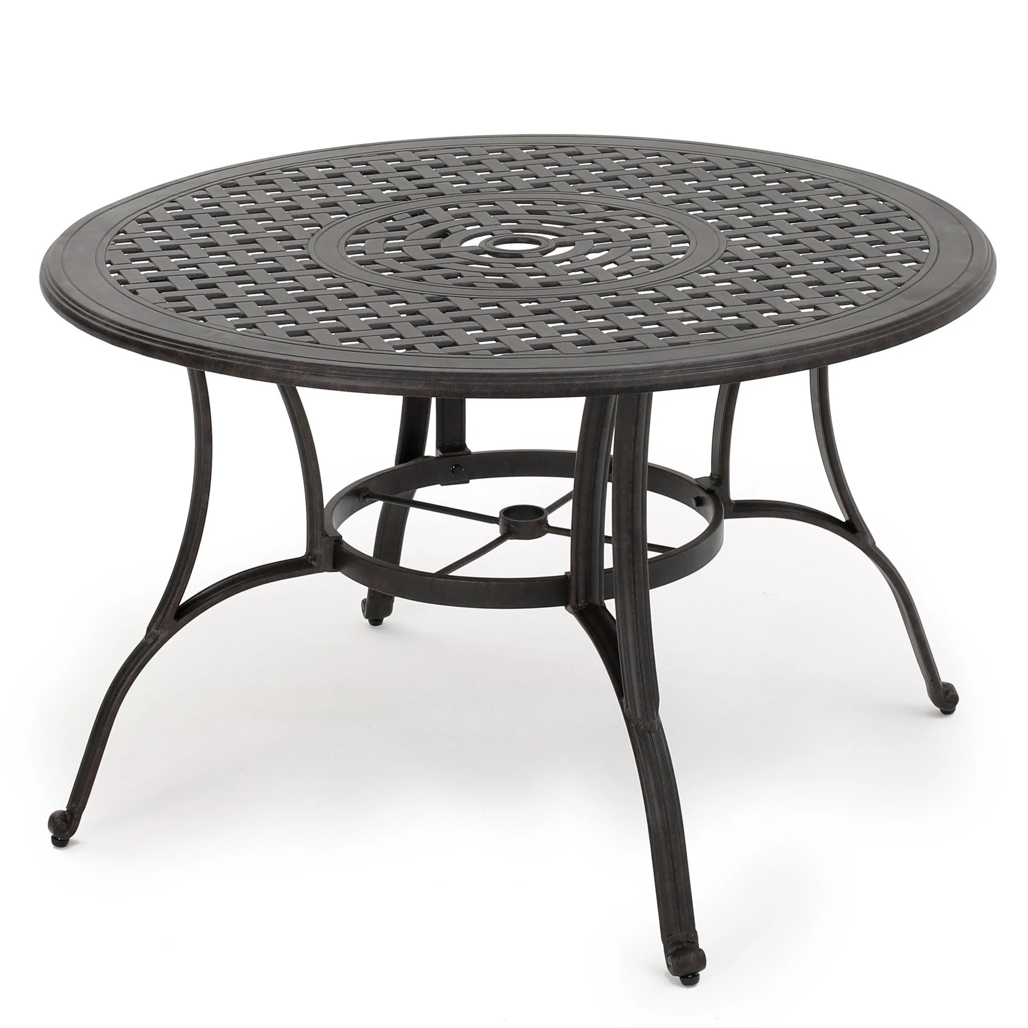 Fonzo Outdoor Bronze Cast Aluminum Circular Dining Table (ONLY) - furnishings