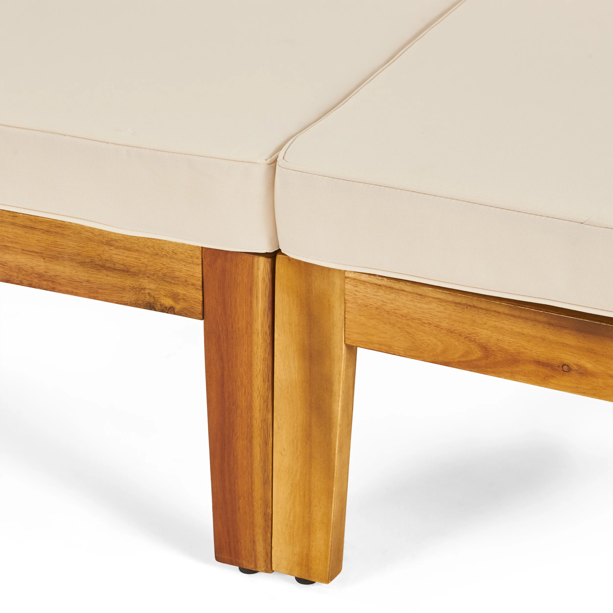 Ray Outdoor Acacia Wood 10 Seater Sectional Sofa Set with Two Coffee Tables - furnishings