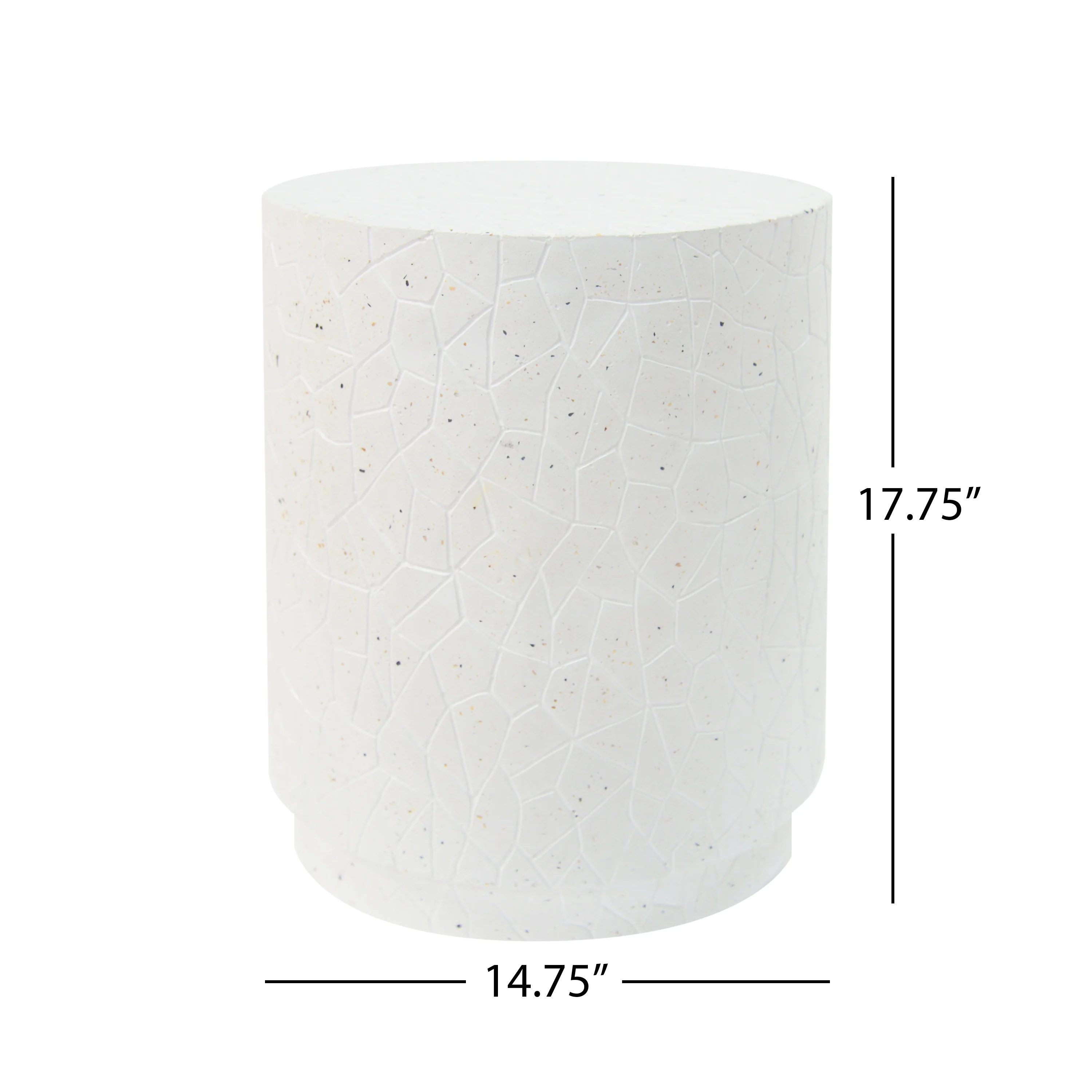 Vespever Outdoor Patio Round Accent Table, Concrete - furnishings