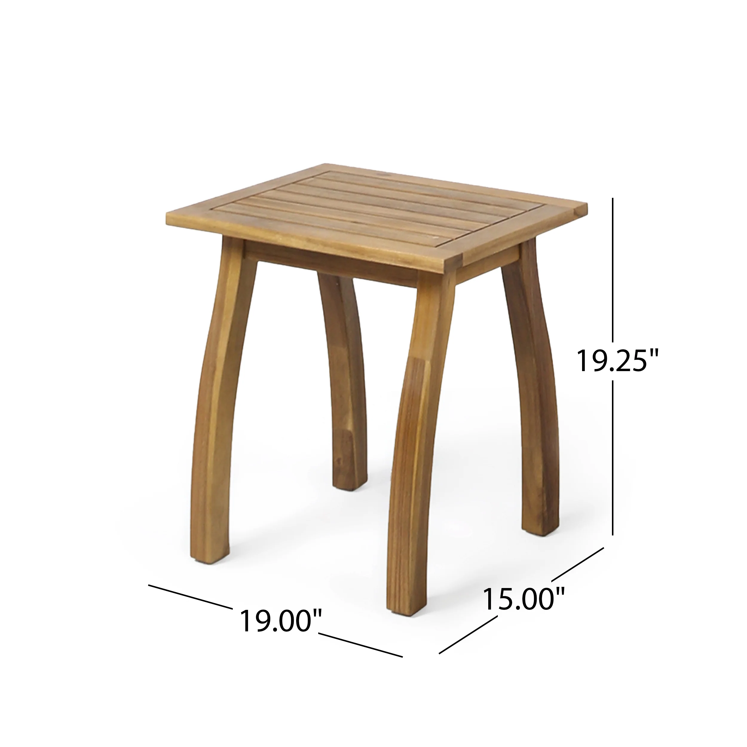 Sandy Outdoor Acacia Wood 2 Seater Rocking Chairs and Side Table Set - furnishings