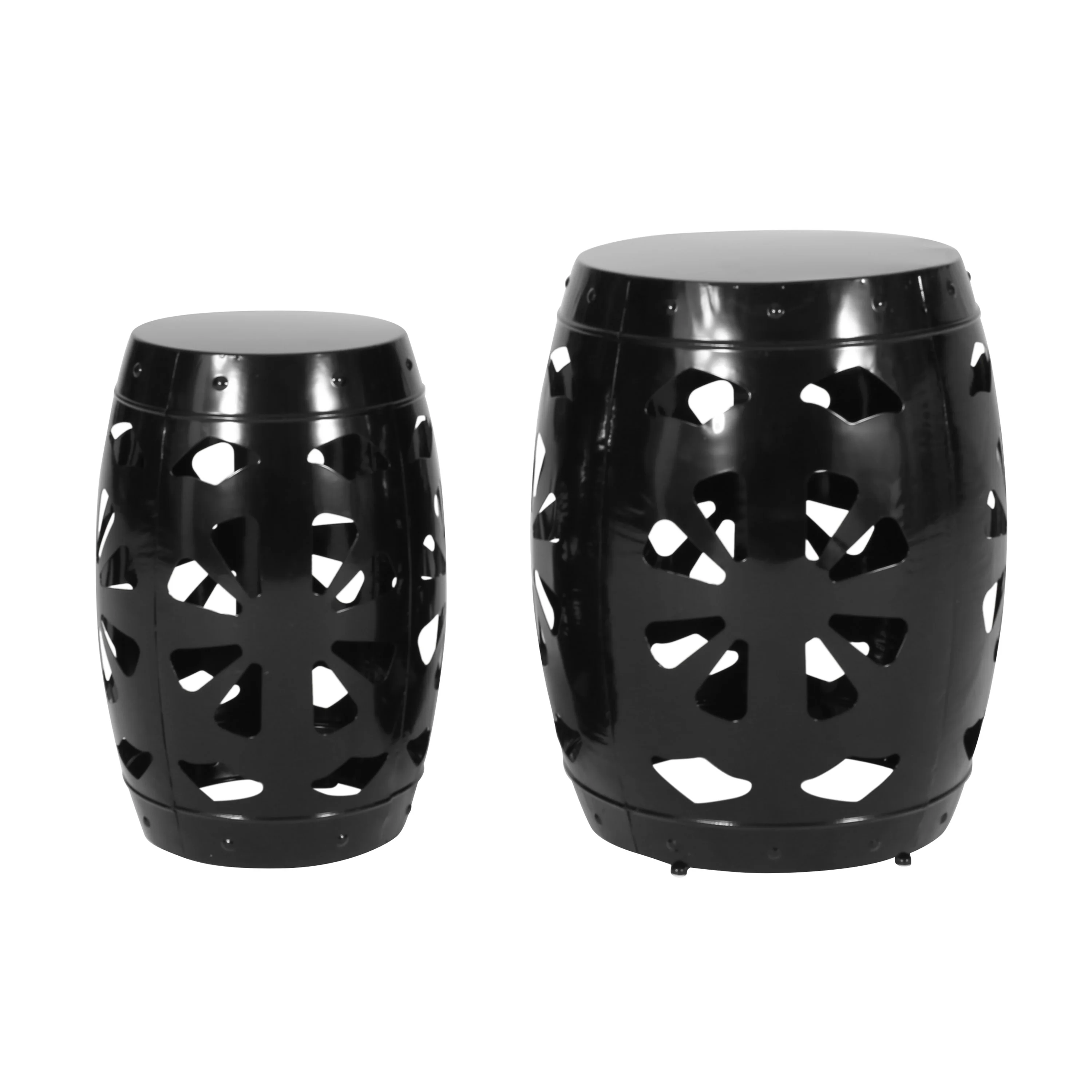 Carey Outdoor Metal Side Tables, Set of 2 - furnishings