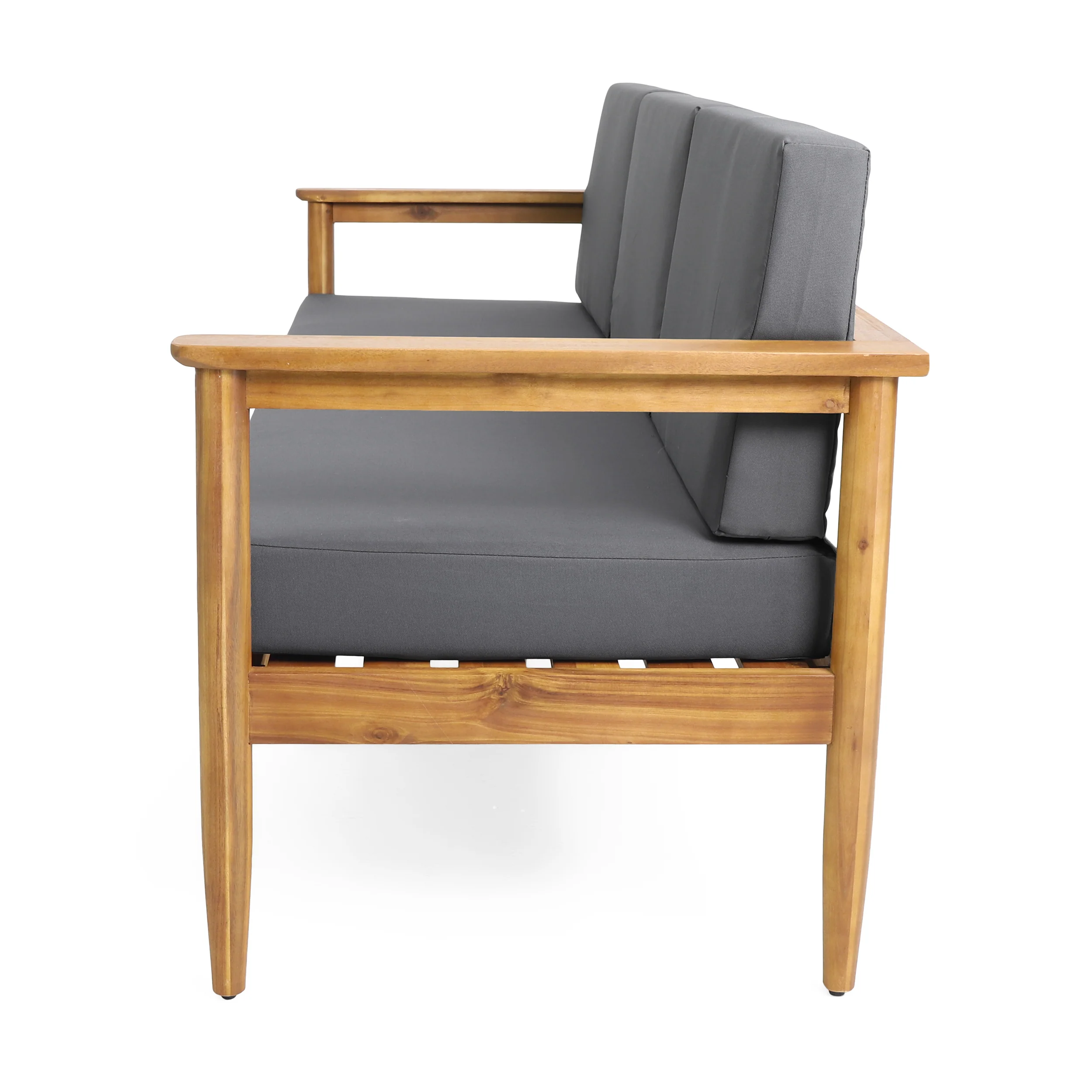 Plumb Outdoor Acacia Wood 3 Seater Sofa - furnishings