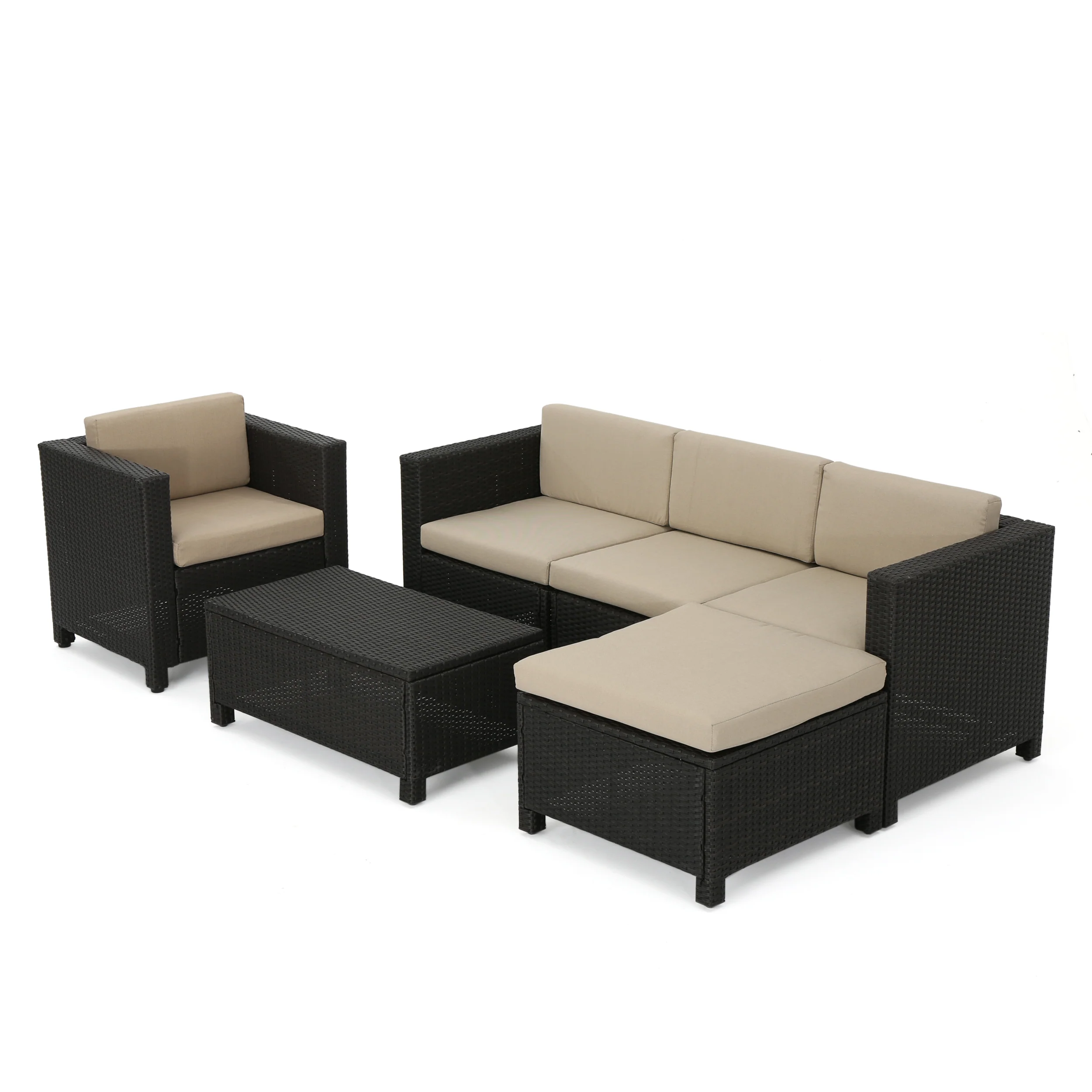 Venice 4-5-Seater Outdoor Sectional with Coffee Table - furnishings