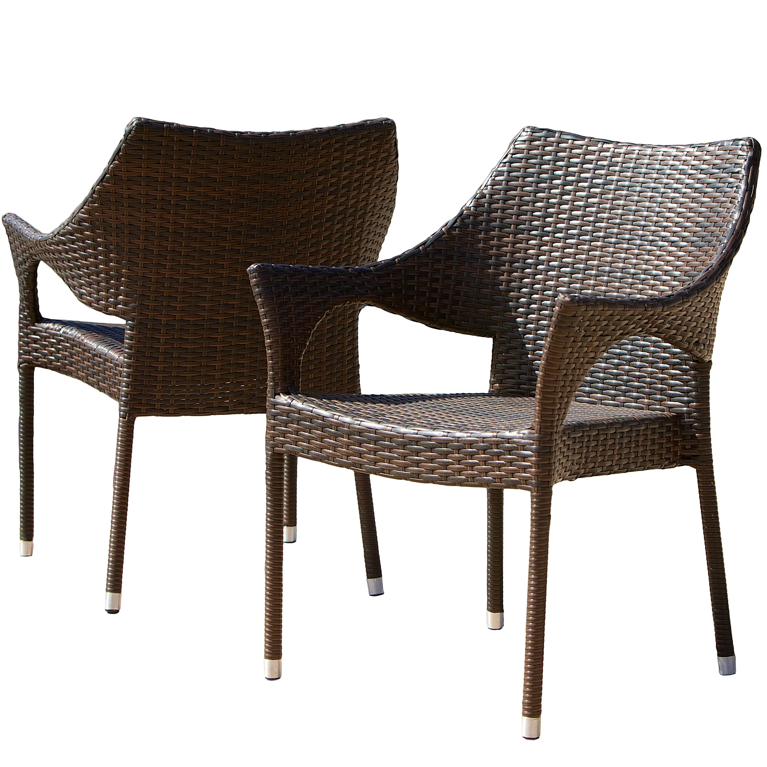 Del Mar Outdoor Wicker Chairs (Set of 2) - furnishings