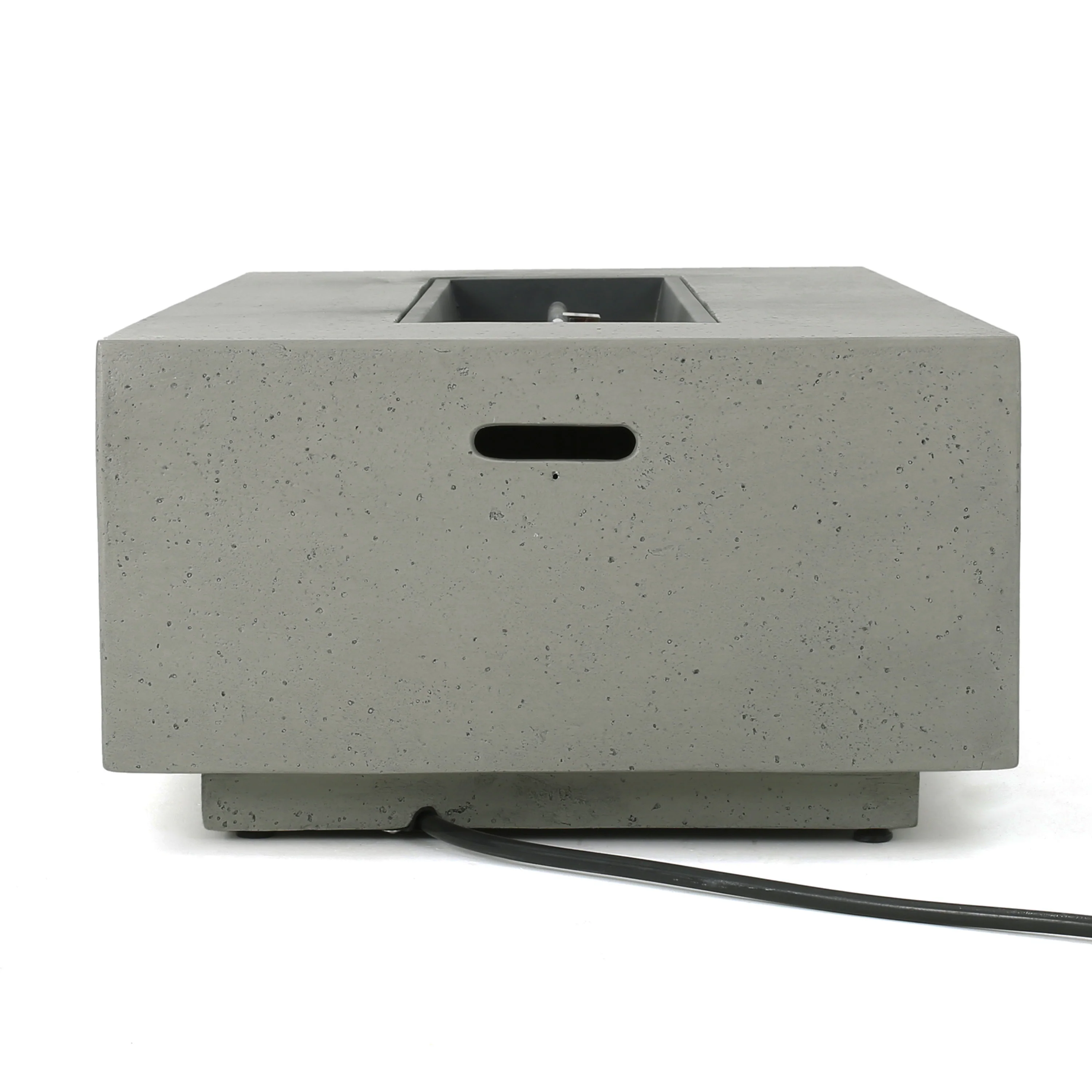 Booth Outdoor 4-Seater Aluminum Chat Set with Fire Pit and Tank Holder - furnishings