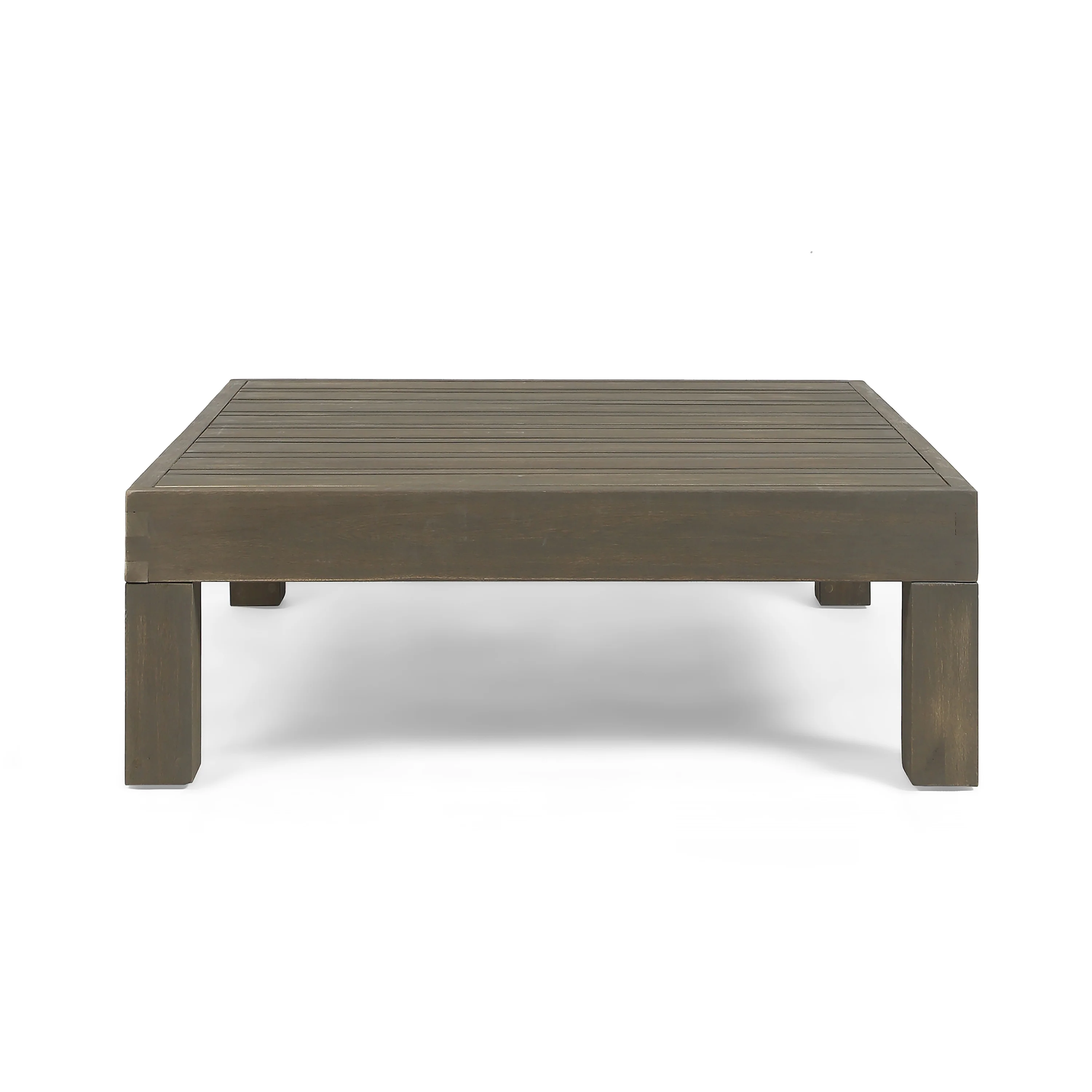 Cascada Outdoor Acacia Wood Right Arm Loveseat and Coffee Table Set with Cushion - furnishings