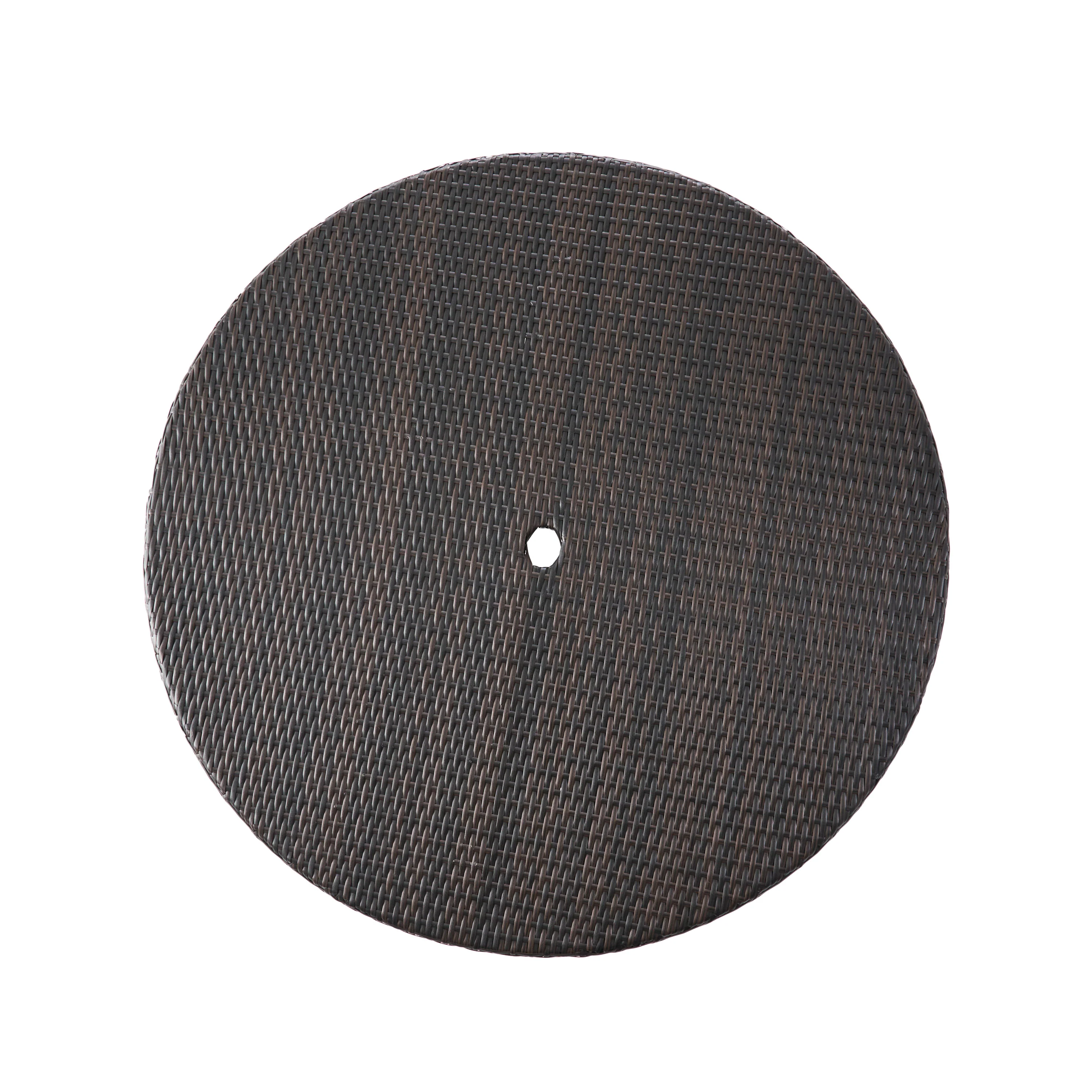 Kanza Outdoor Brown Wicker Round Dining Table - furnishings