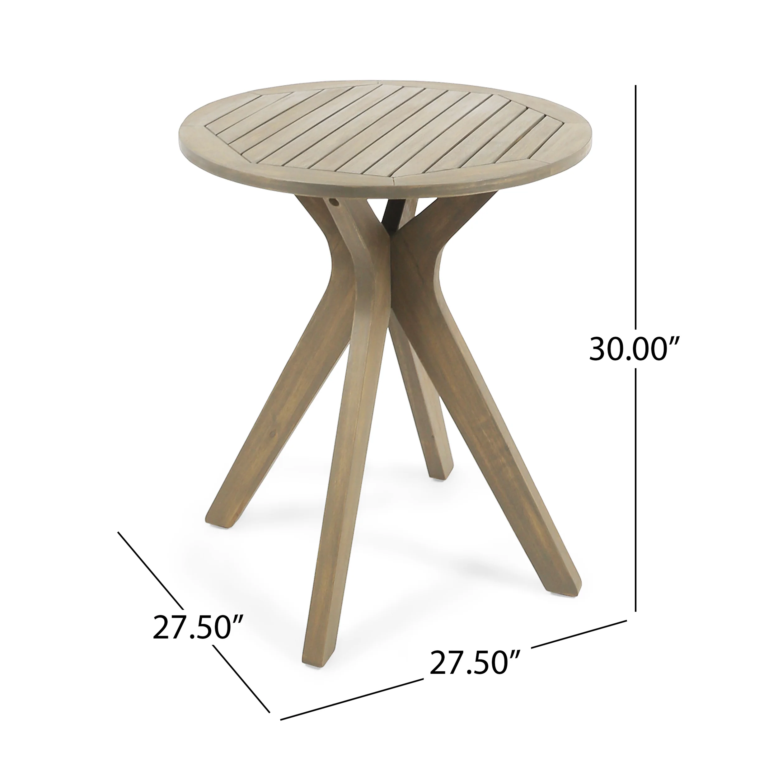 Phoenix Outdoor Acacia 2-Seater Bistro Set with Cushions and 28