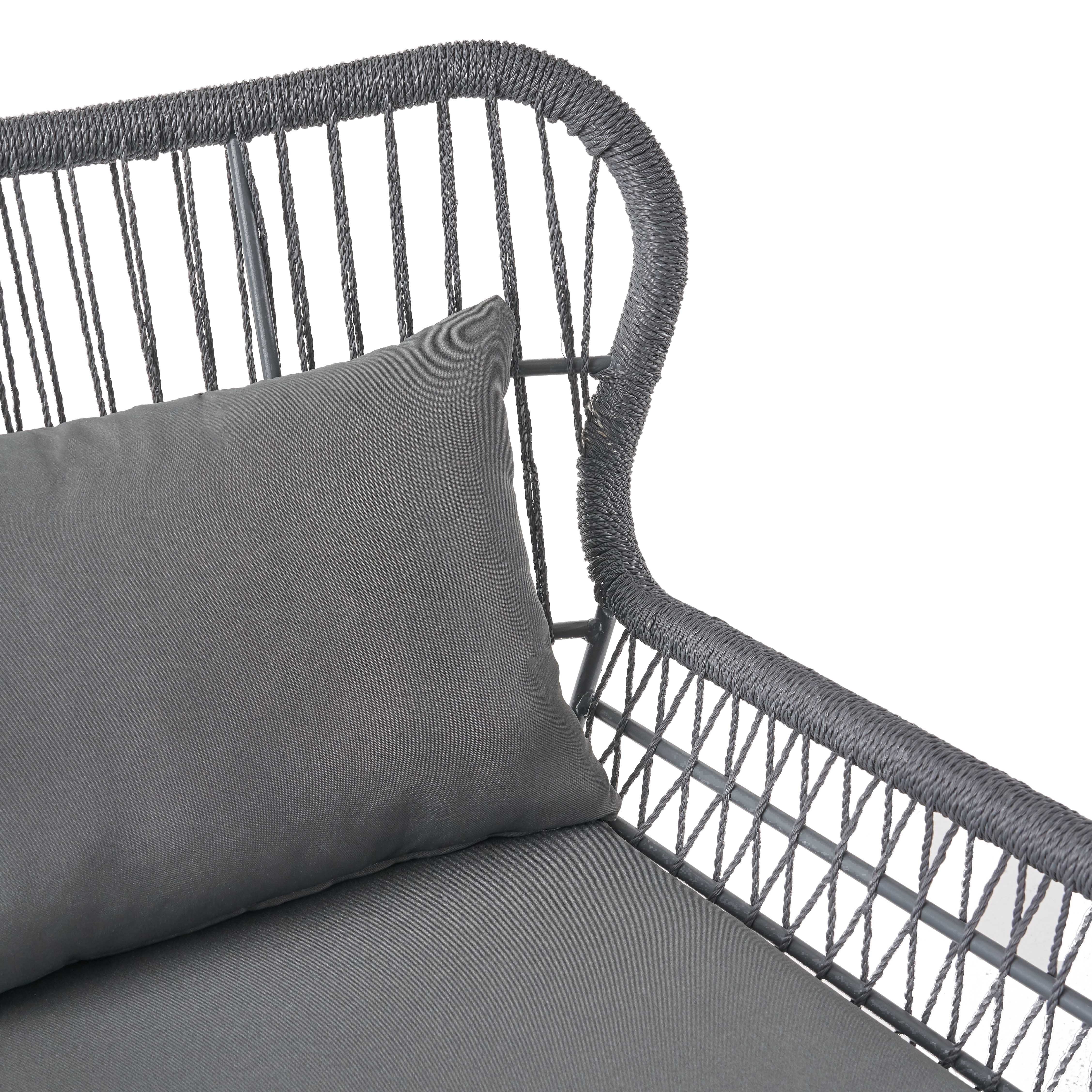 Karen Outdoor Club Chairs, Steel and Rope, Water-Resistant Cushions, Boho - furnishings