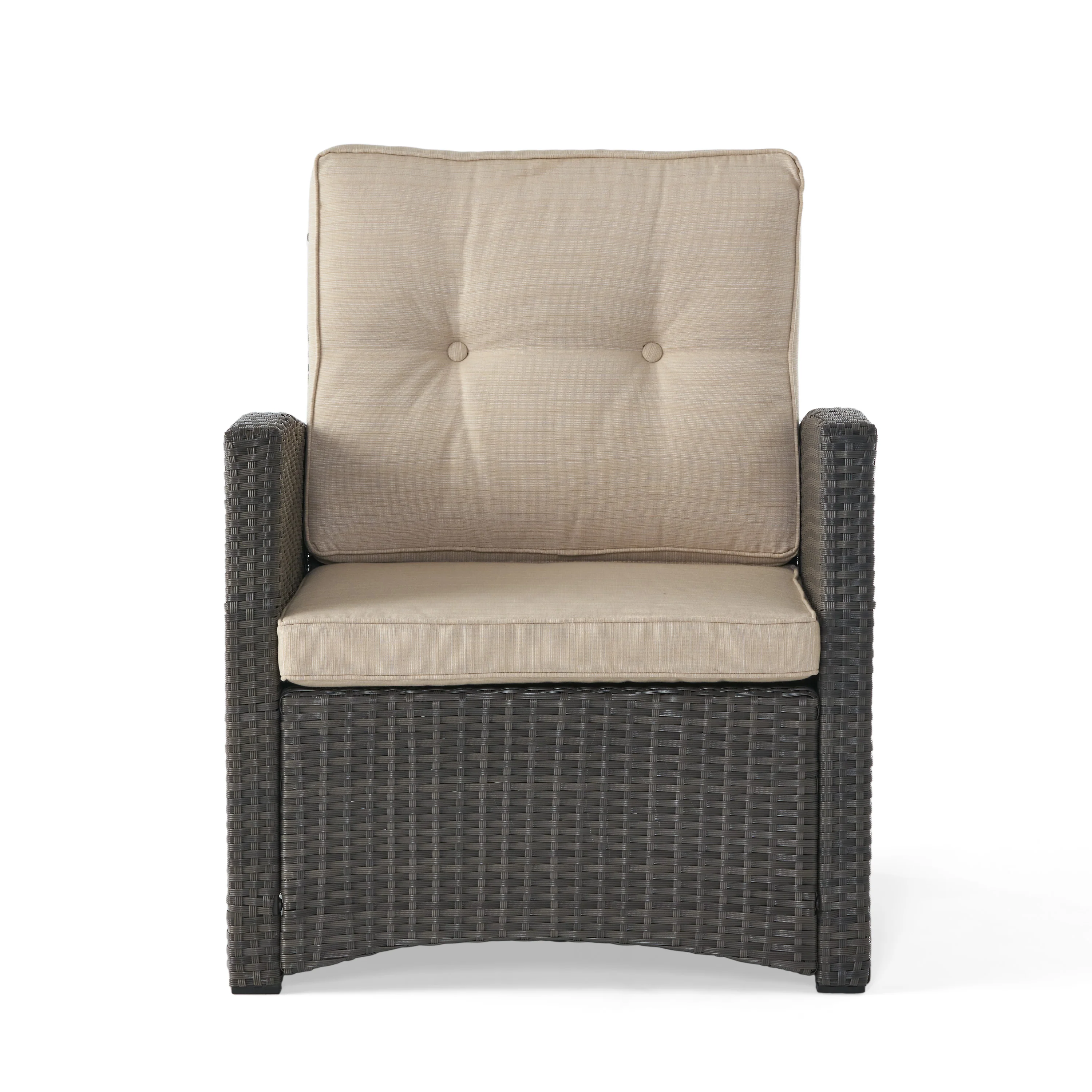 Nikki Outdoor Wicker Club Chair with Cushions - furnishings