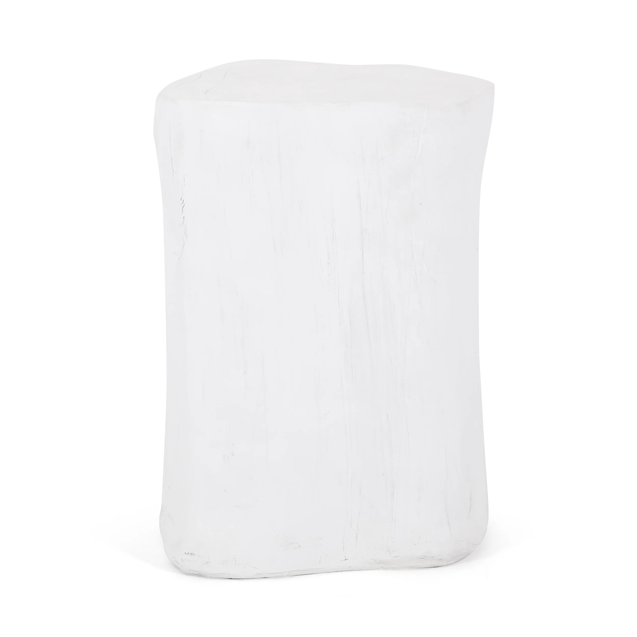 Boniare Outdoor Lightweight Concrete Side Table, Antique White - furnishings