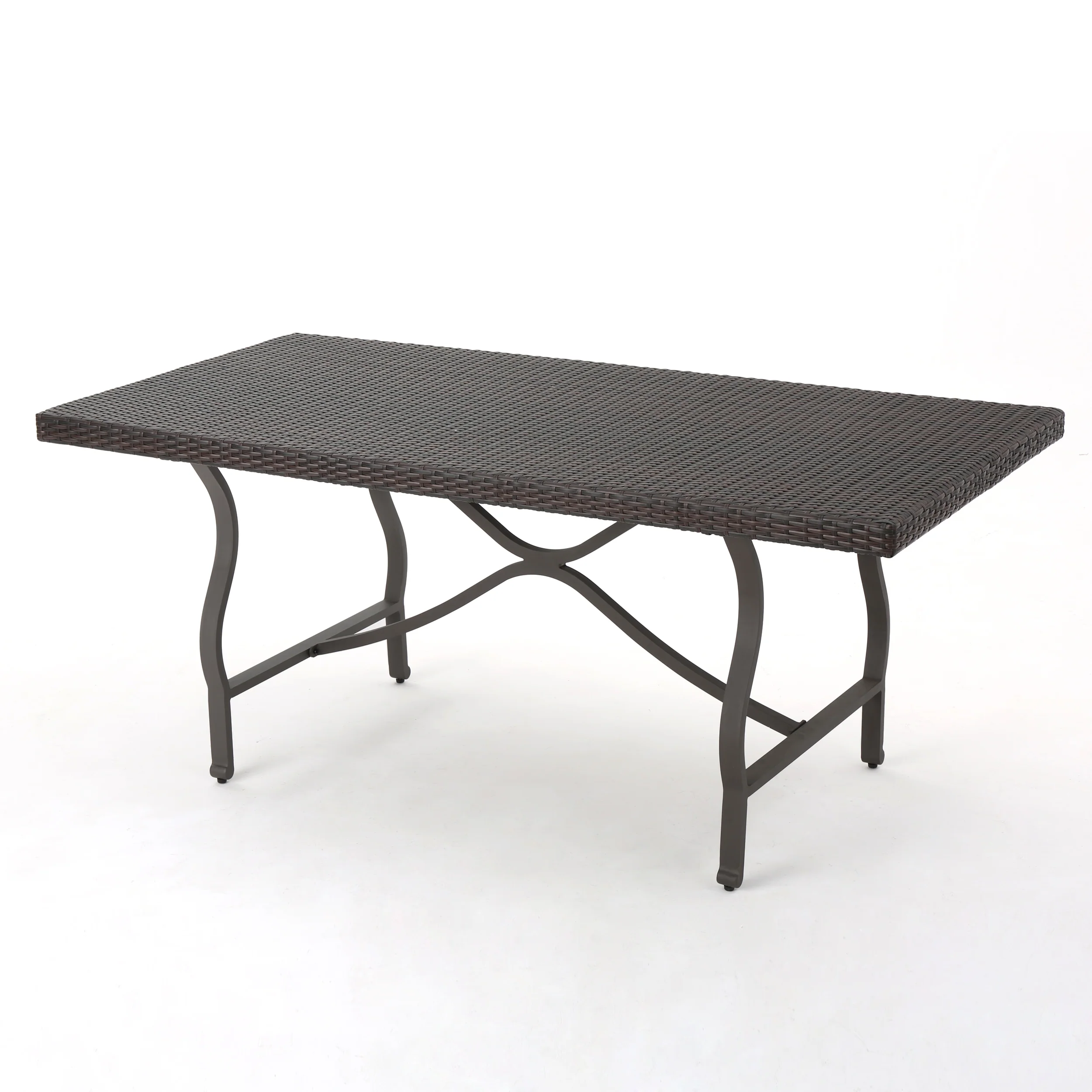 Carolina Outdoor Multibrown Wicker Dining Table - furnishings