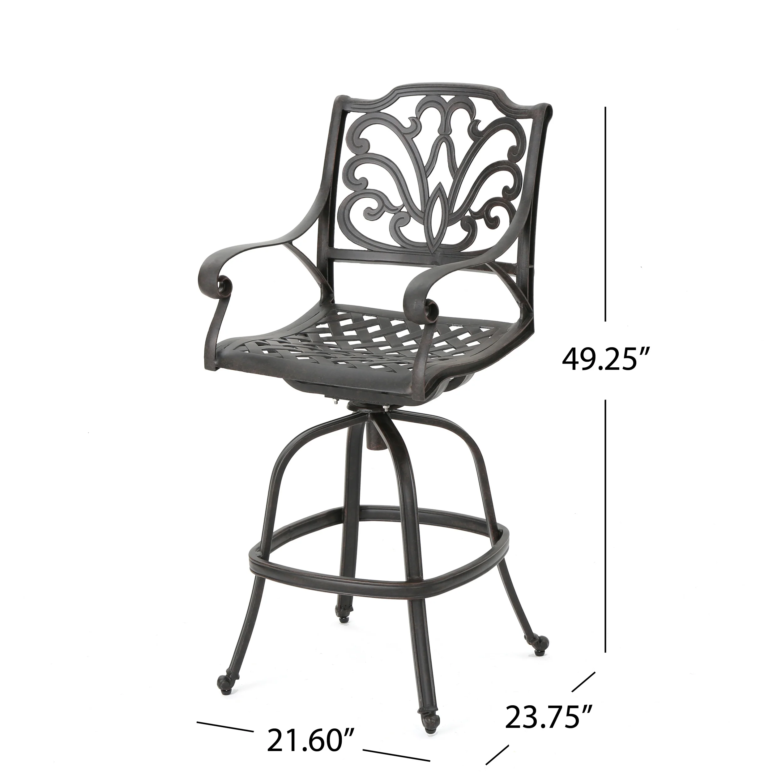 Fonzo Outdoor Aluminum Barstool - furnishings