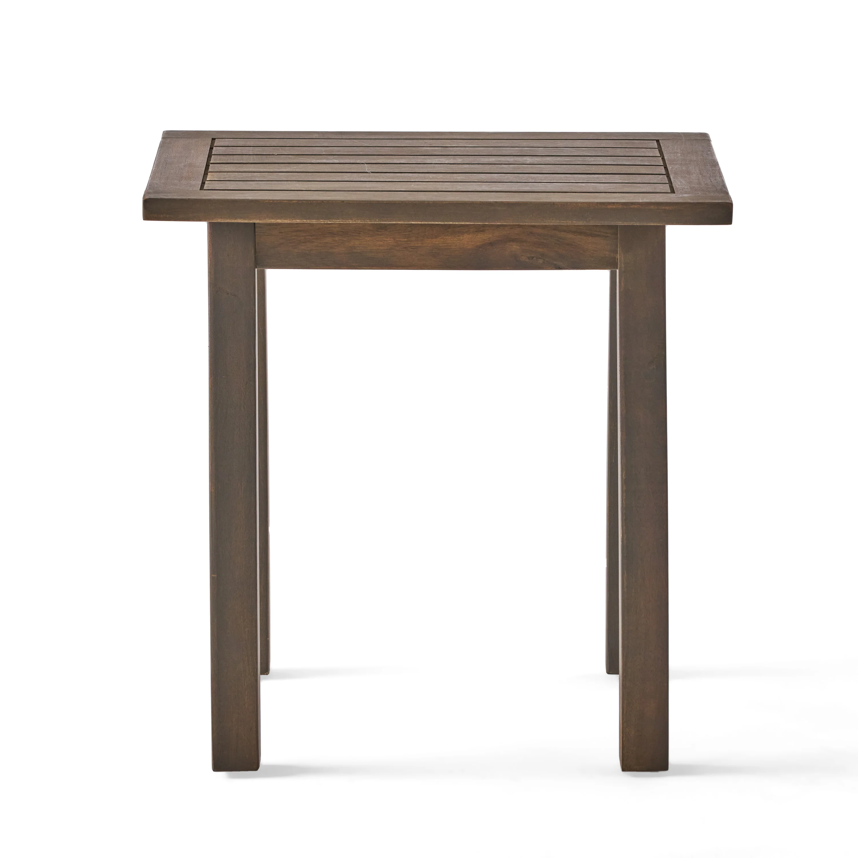 Sadie Outdoor Acacia Wood Accent Table, Gray Finish - furnishings