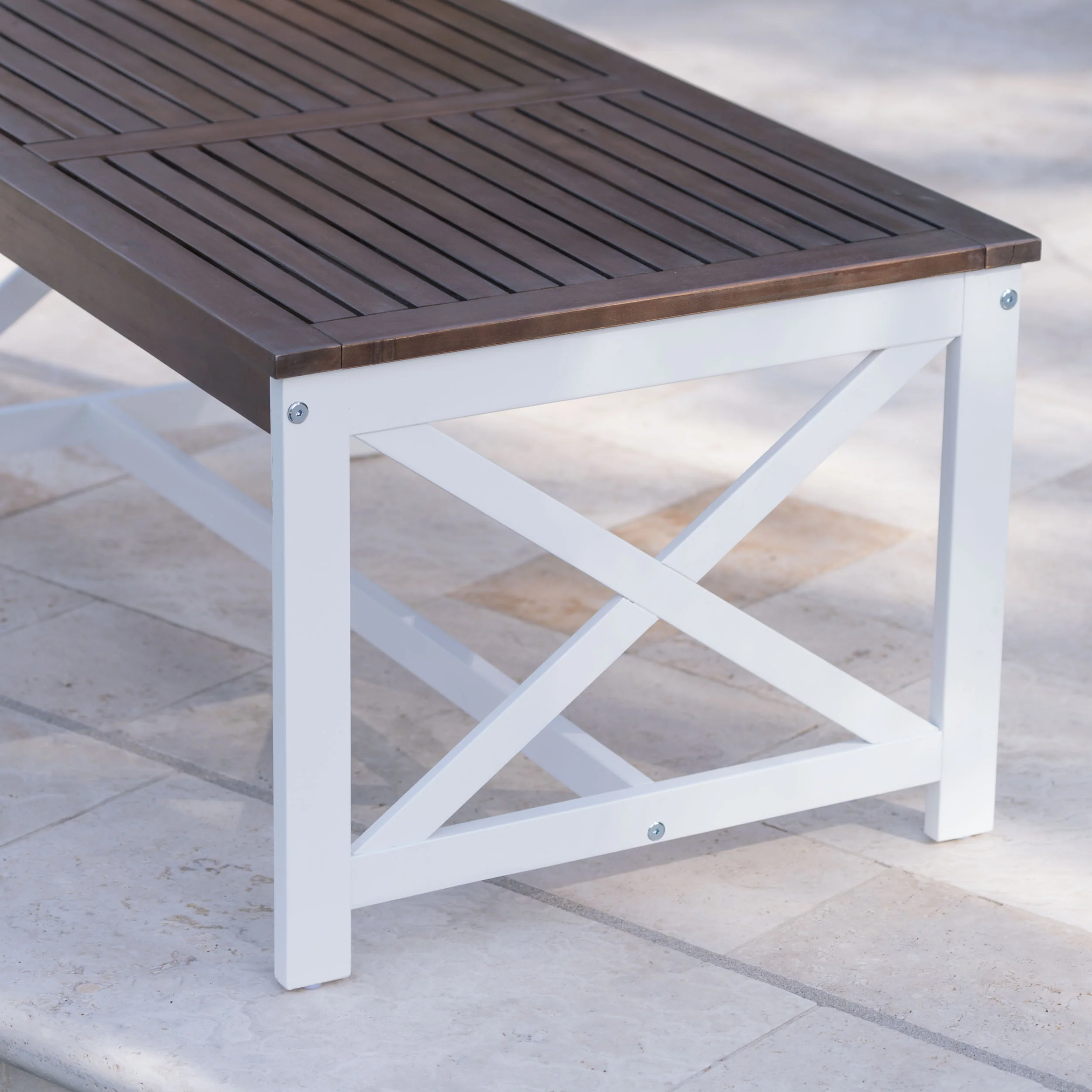 Ismus Outdoor Finished Acacia Wood Coffee Table - furnishings