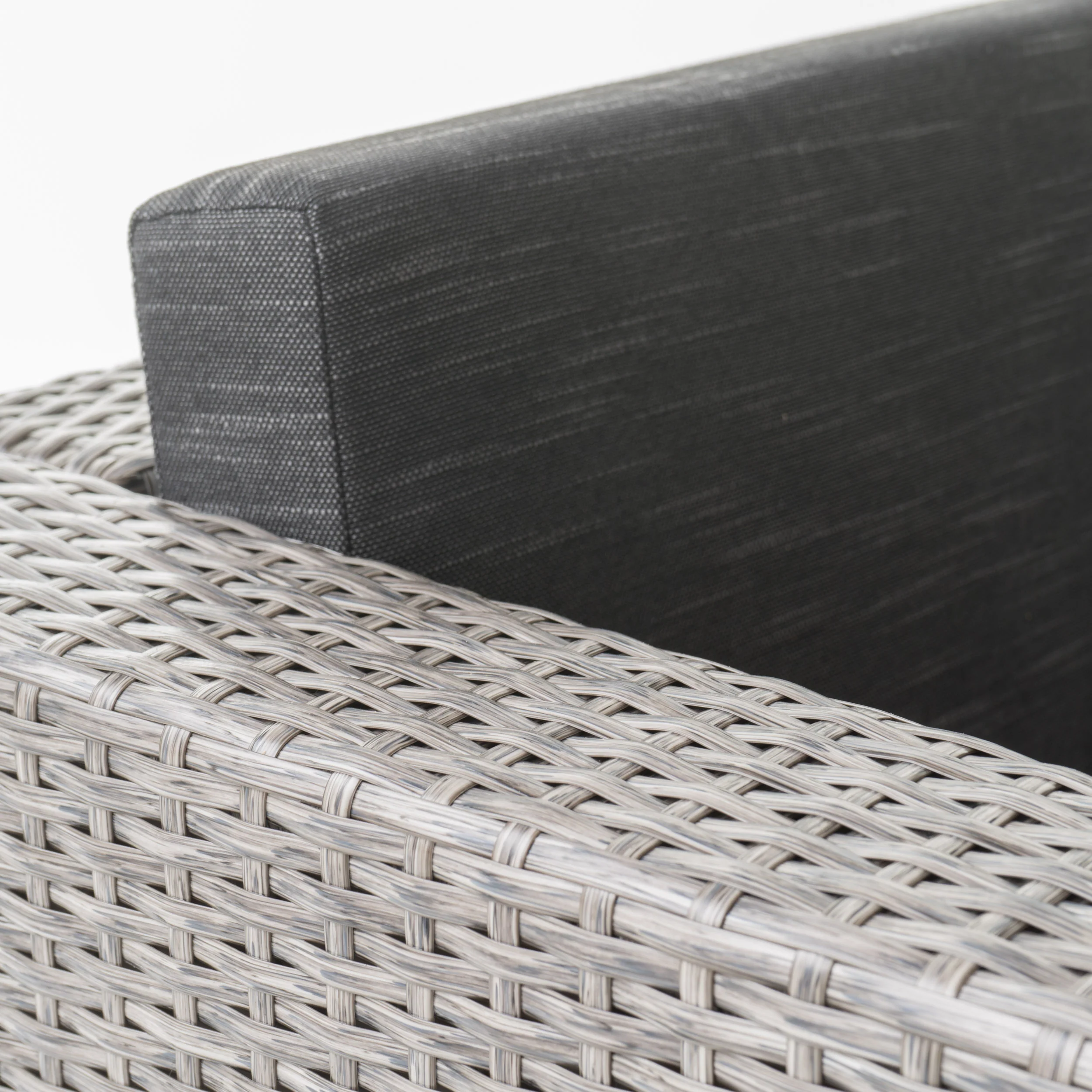 Valona Outdoor Wicker V Shaped Sectional Sofa Set - furnishings