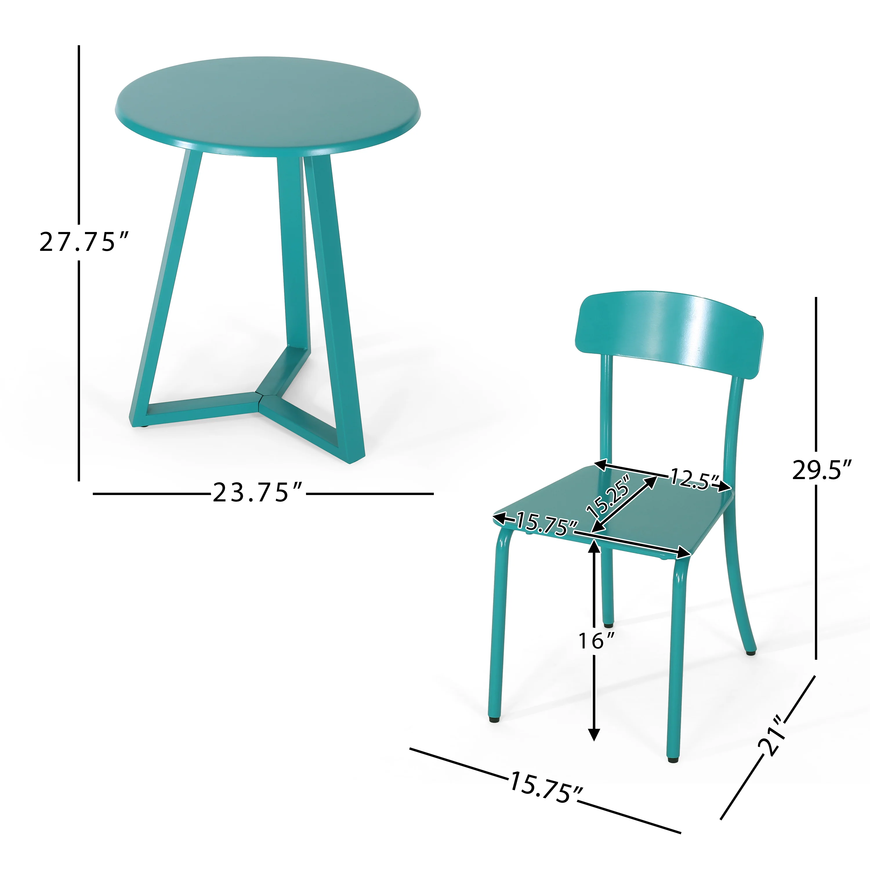 Larissa Outdoor Iron Bistro Set - furnishings