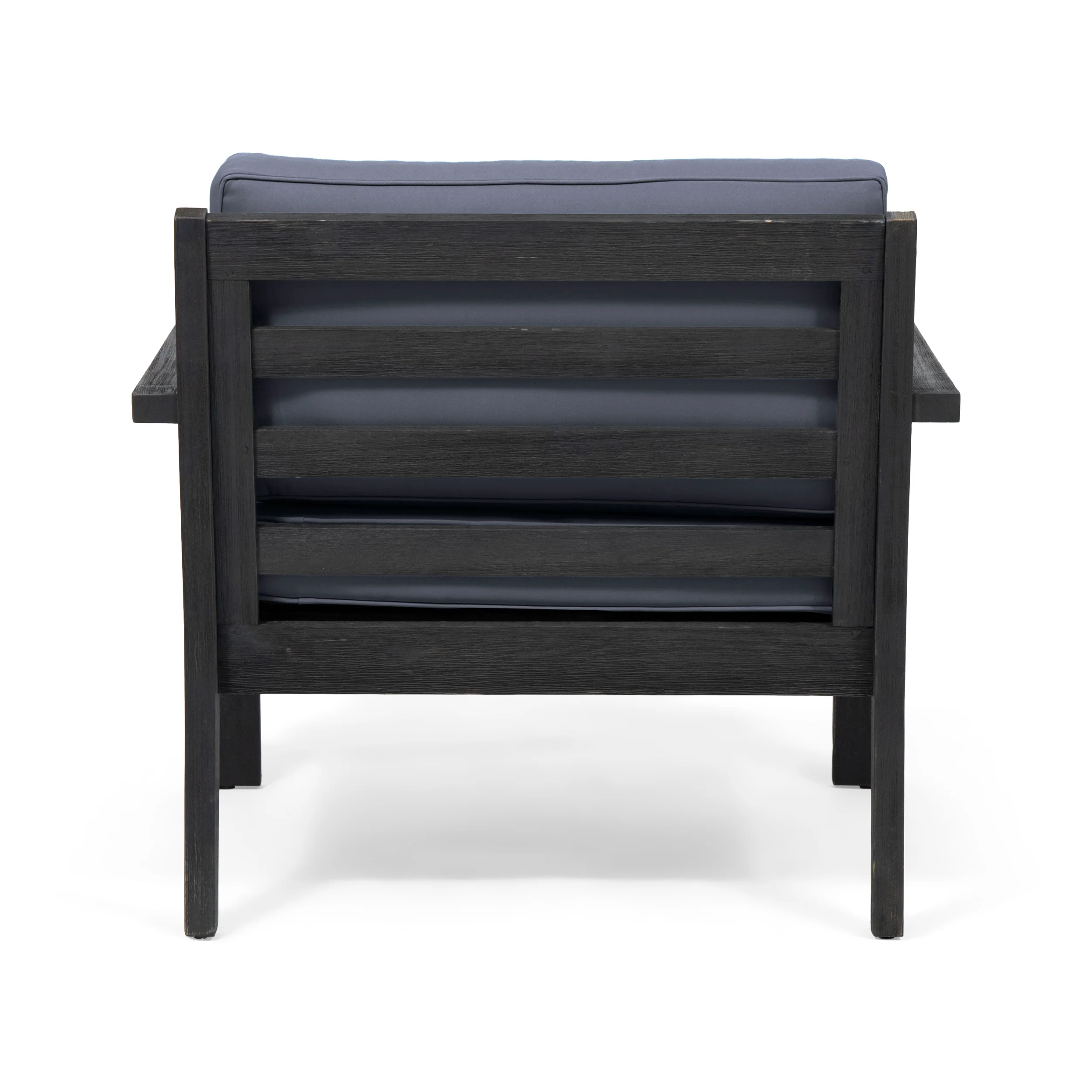 Susan Outdoor Acacia Wood Club Chairs with Cushions (Set of 2) - furnishings