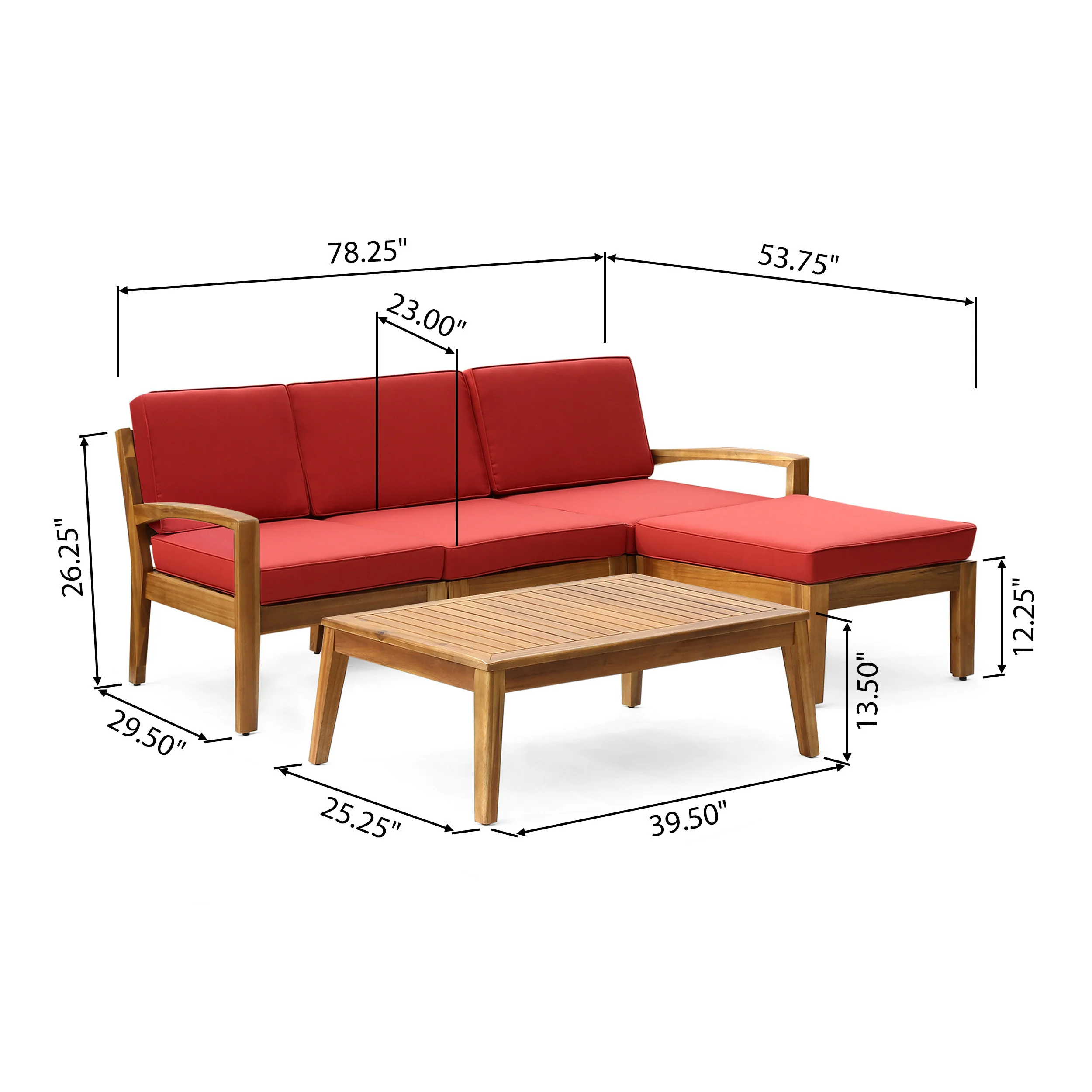 Grenada 5pcs Outdoor Sectional Sofa Set - furnishings