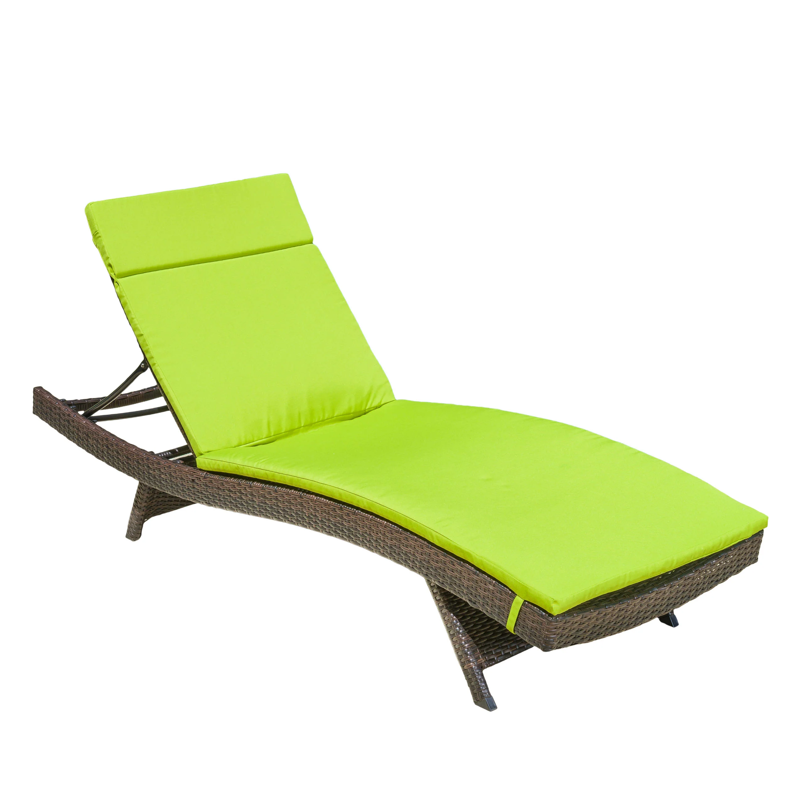 Lakeport Outdoor Adjustable Chaise Lounge Chair w/ Cushion - furnishings