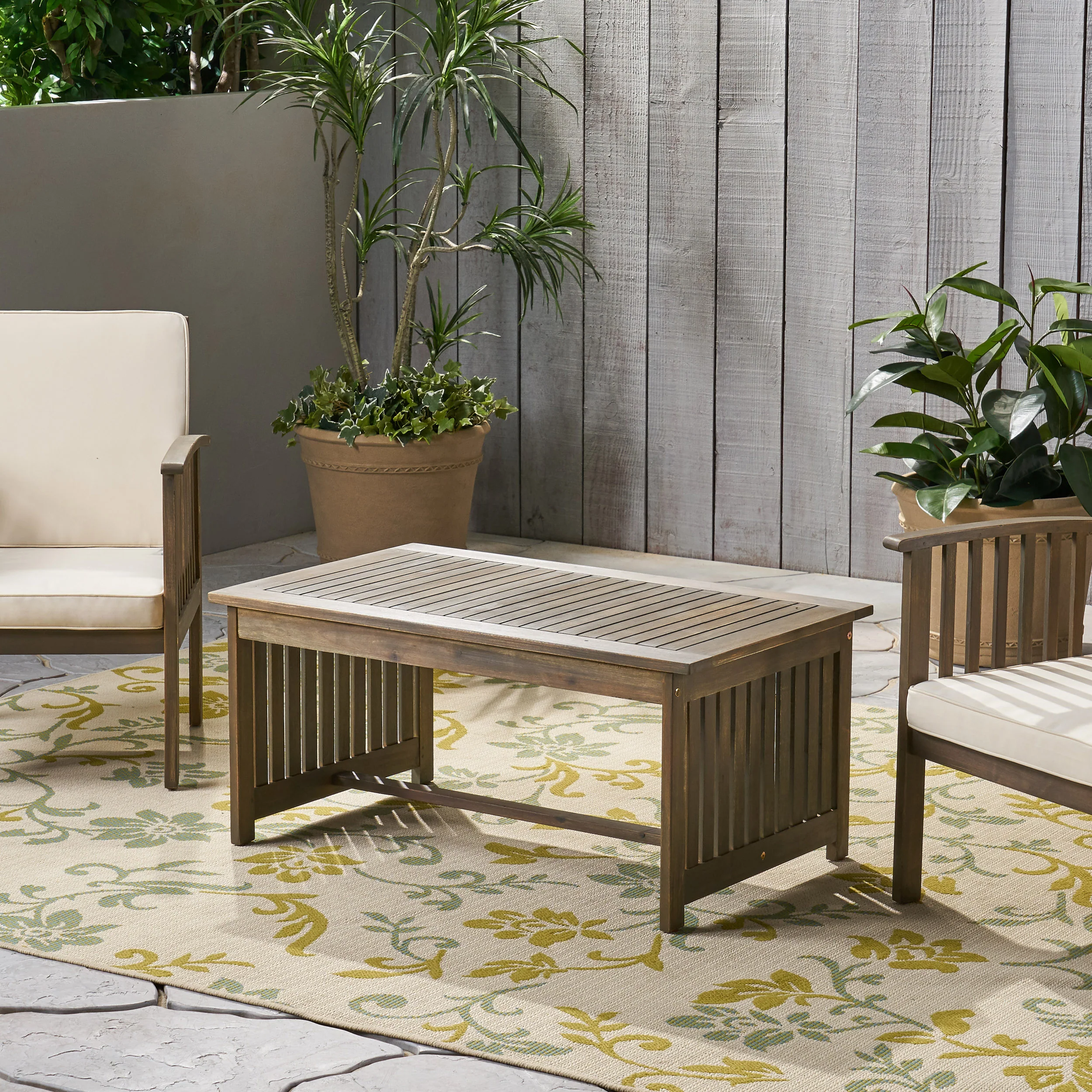 Grace Outdoor Acacia Wood Coffee Table - furnishings