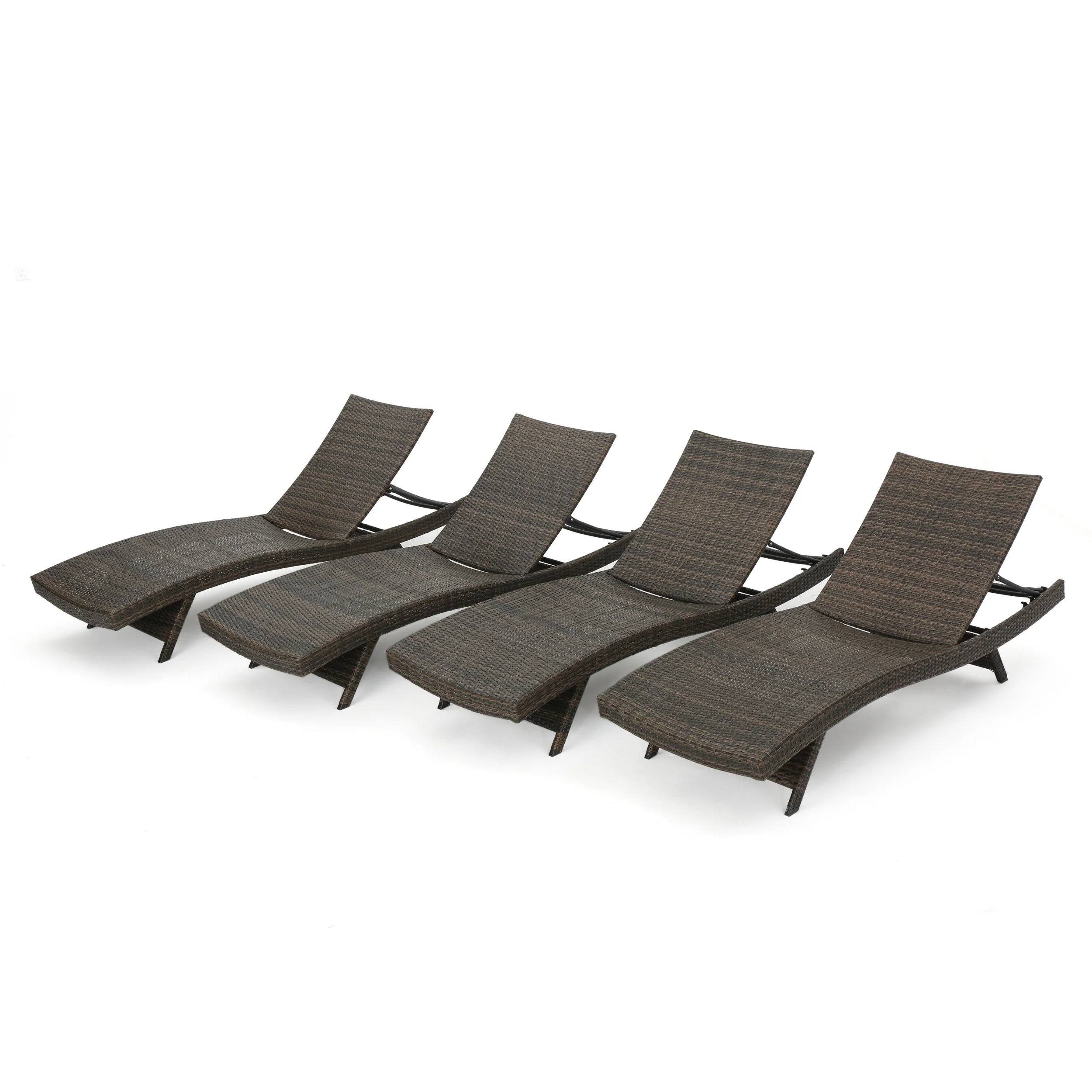 Thira Outdoor Modern Adjustable Wicker Chaise Lounge Chair - furnishings