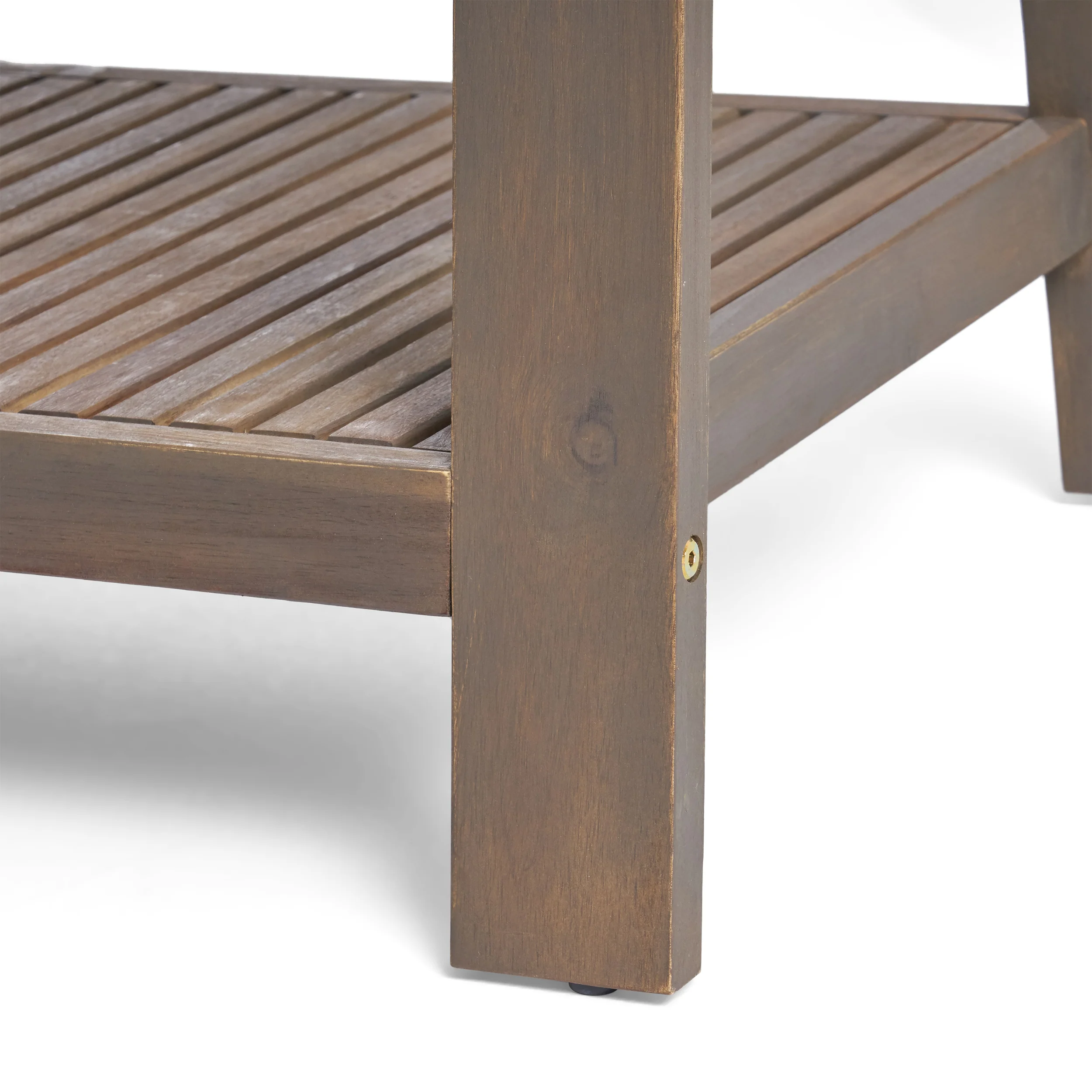 Parma Outdoor Acacia Wood Loveseat and Coffee Table Set with Sunbrella Cushions - furnishings