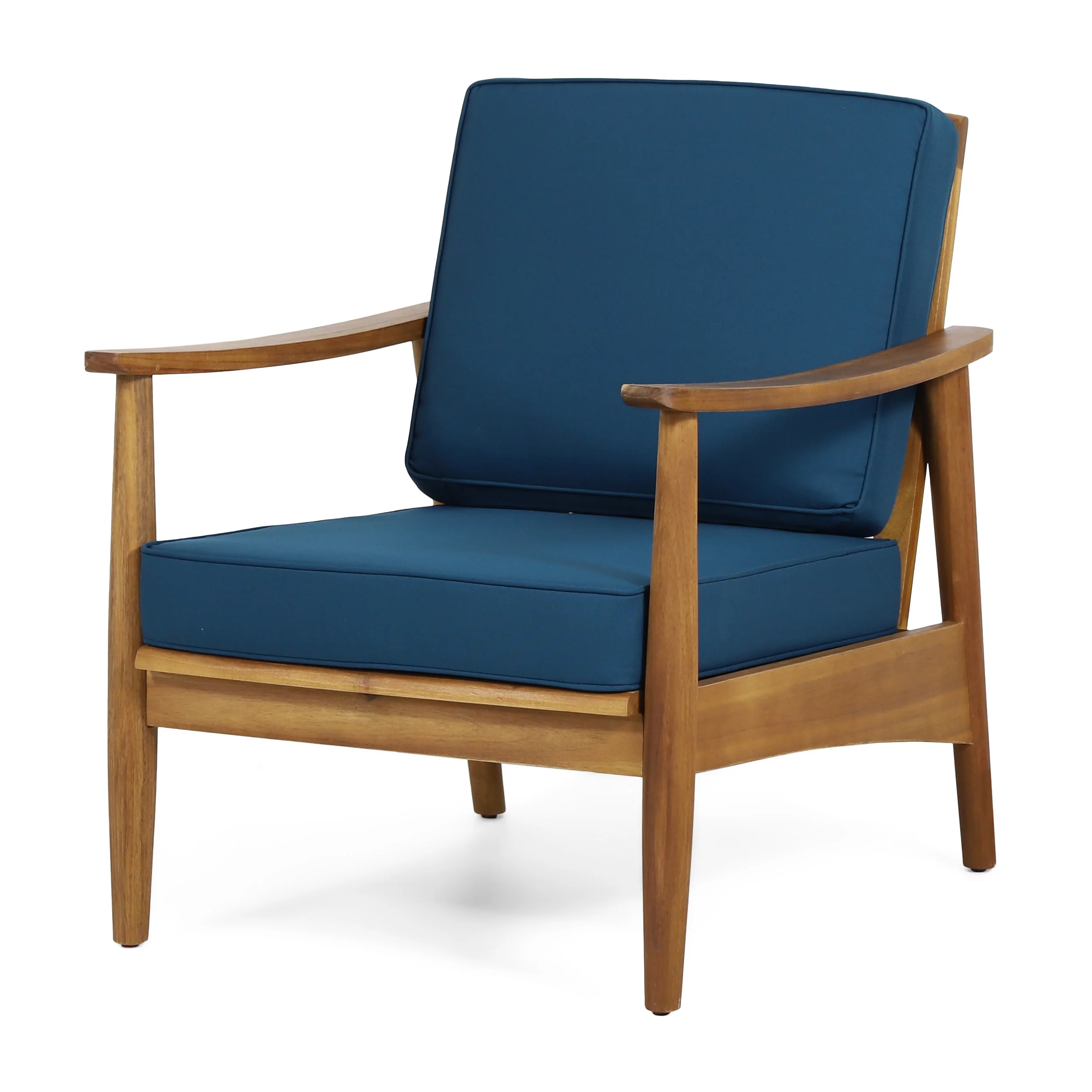 Emmry Outdoor Acacia Wood Club Chair - furnishings