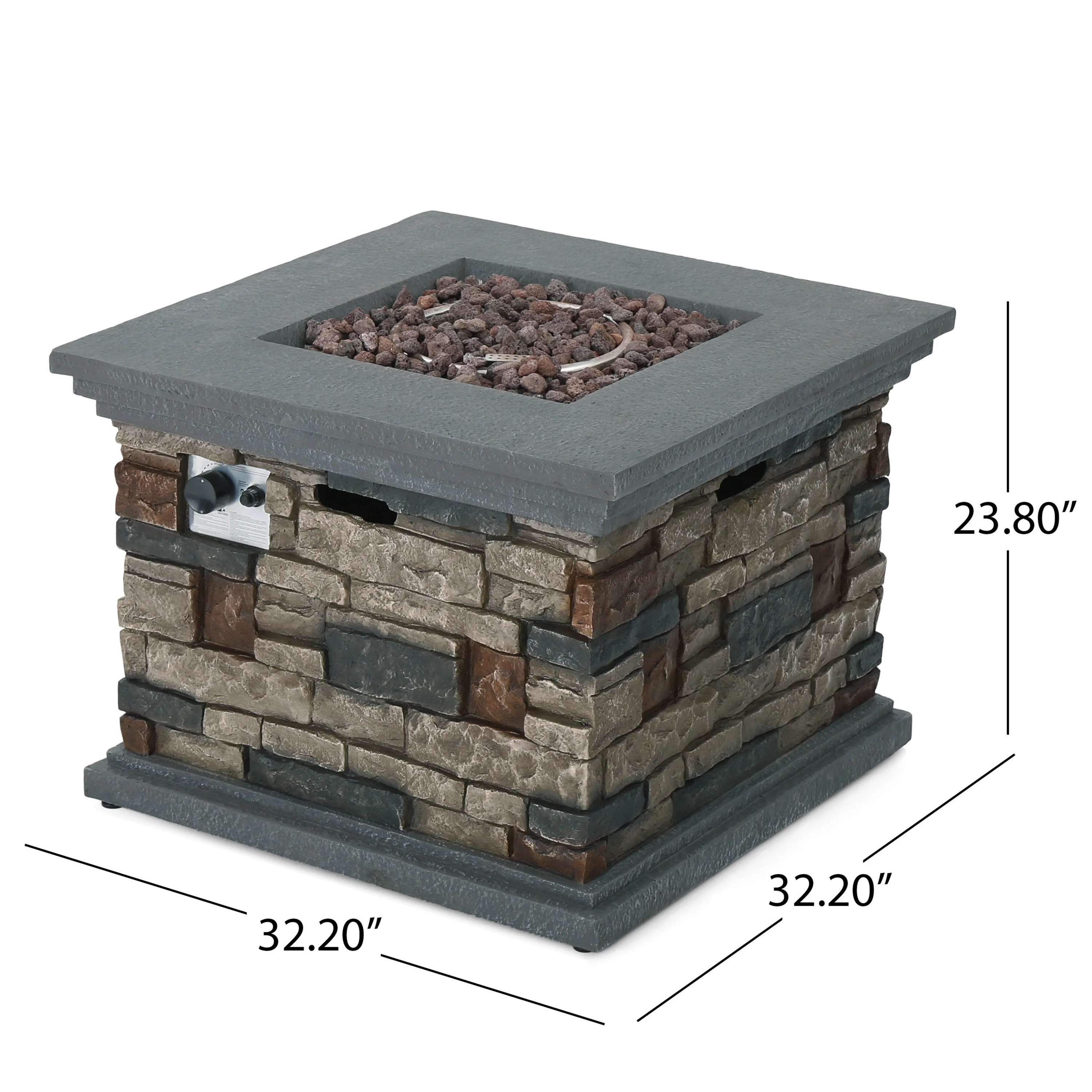 Modesty Outdoor 4 Club Chair Chat Set with Fire Pit - furnishings