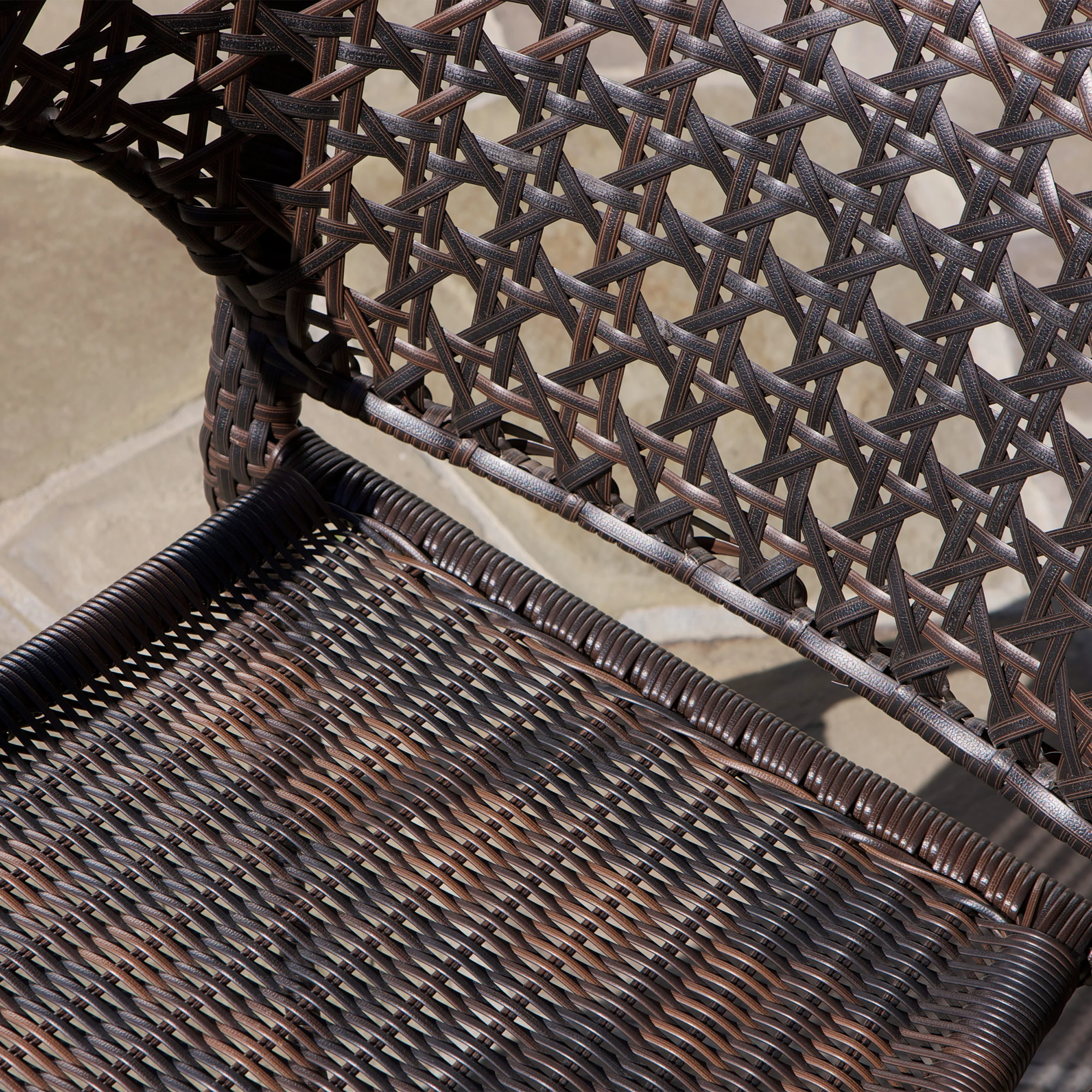Malibu Brown 3pc Wicker Bistro Set - furnishings