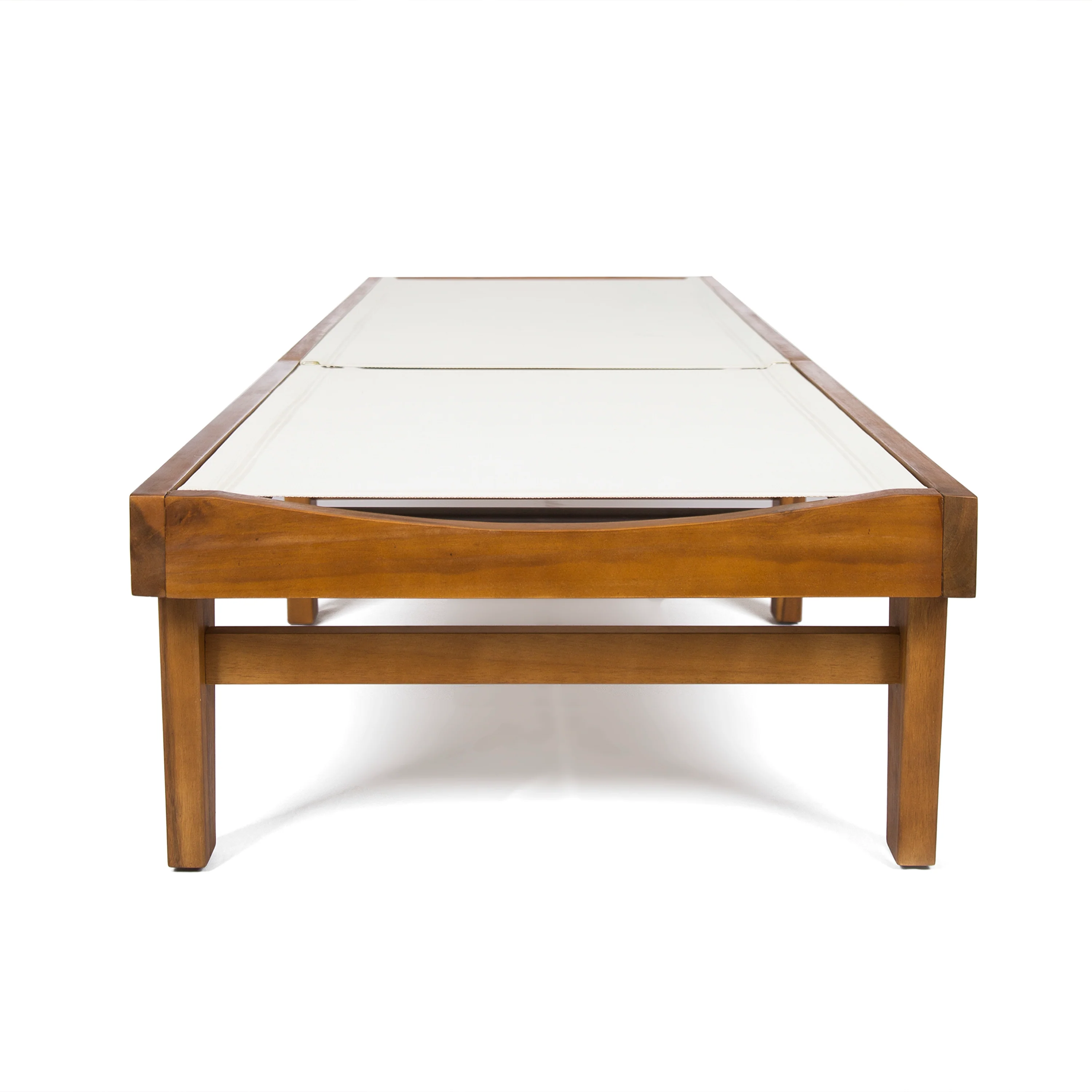 Della Outdoor Mesh Chaise Lounge with Acacia Wood Frame - furnishings