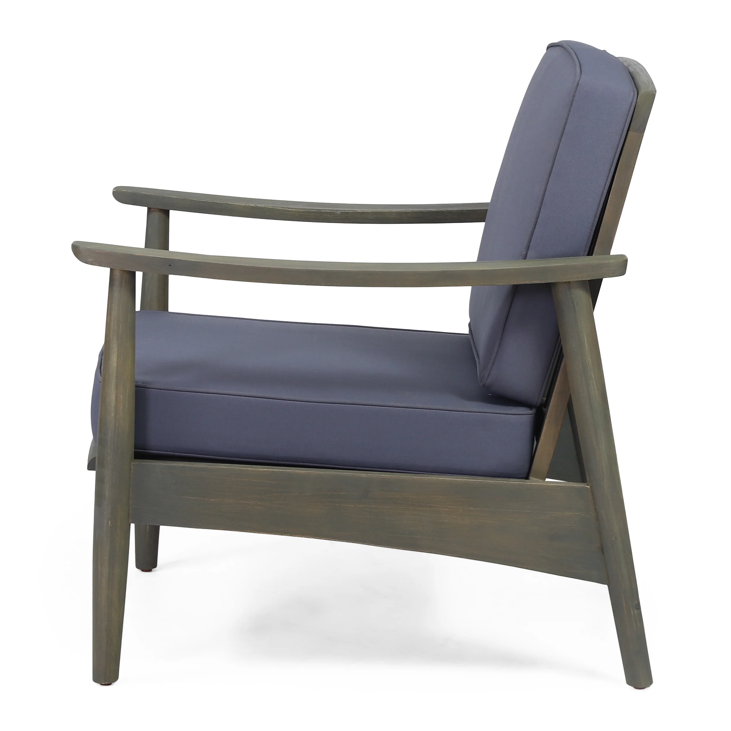 Emmry Outdoor Acacia Wood 4 Seater Chat Set with Coffee Table - furnishings
